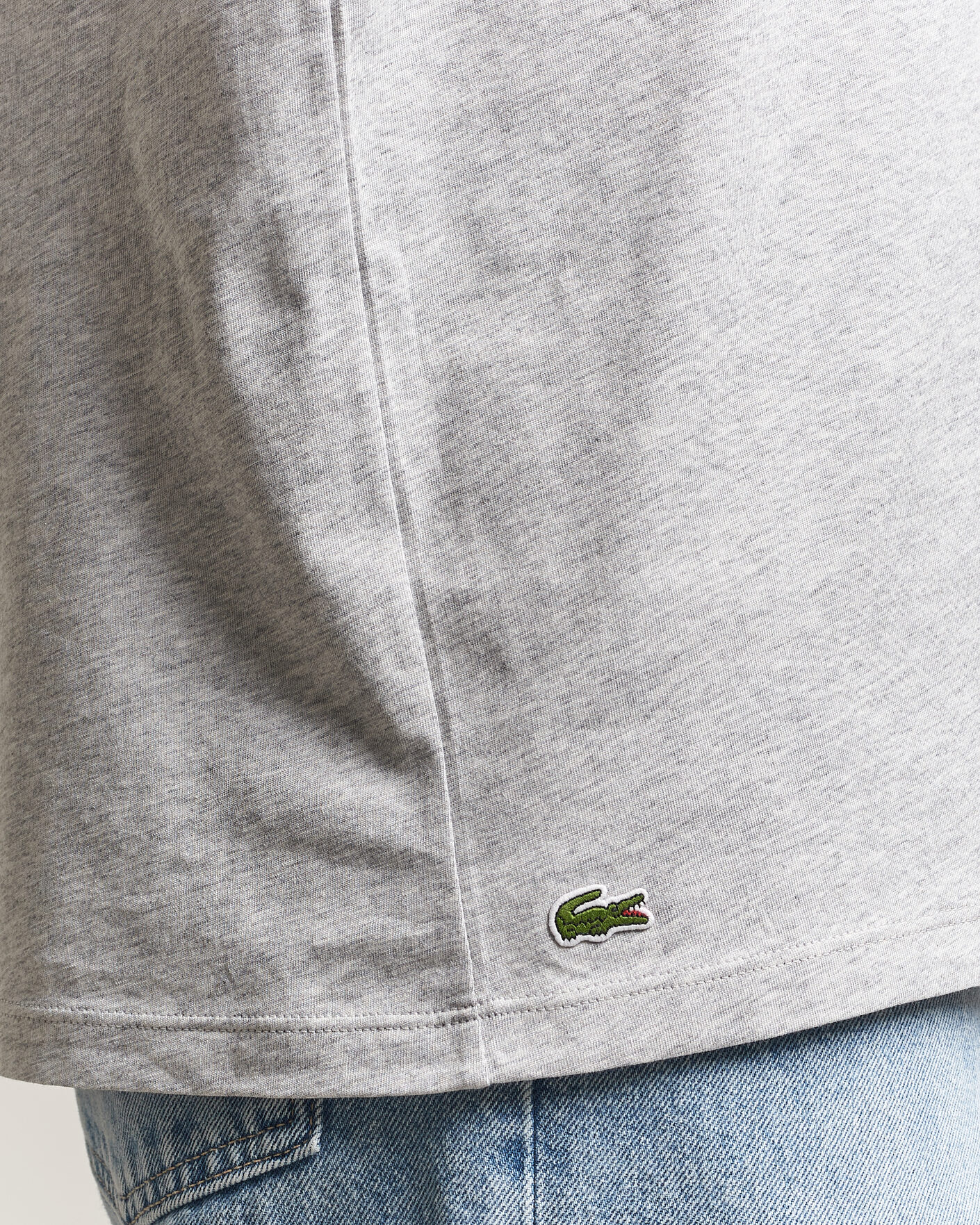 Hombres | Camisetas | Lacoste | 3-Pack Crew Neck T-Shirt White/Grey/Black