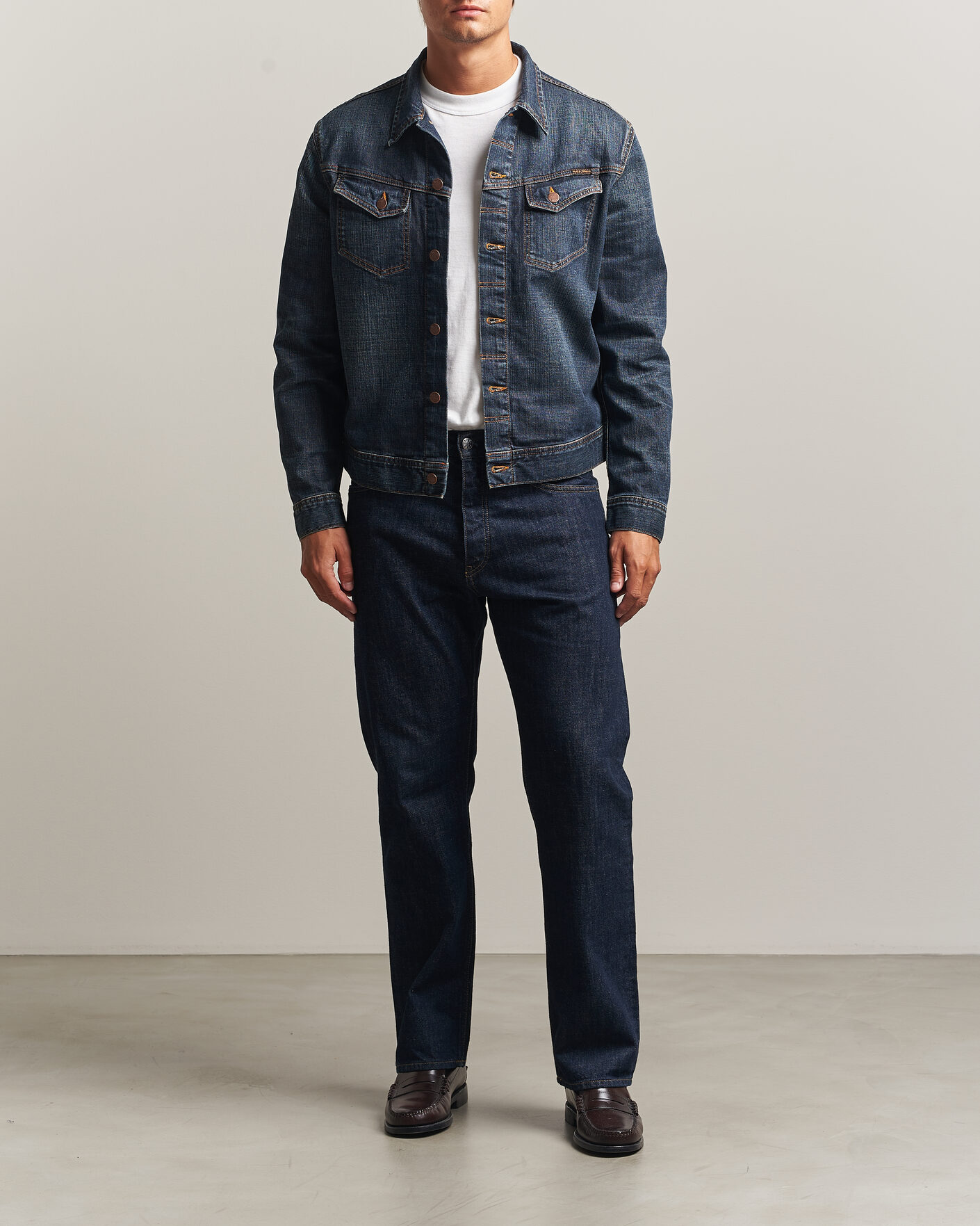 Hombres | Abrigos y chaquetas | Nudie Jeans | Conny Denim Jacket Big Wave Blue