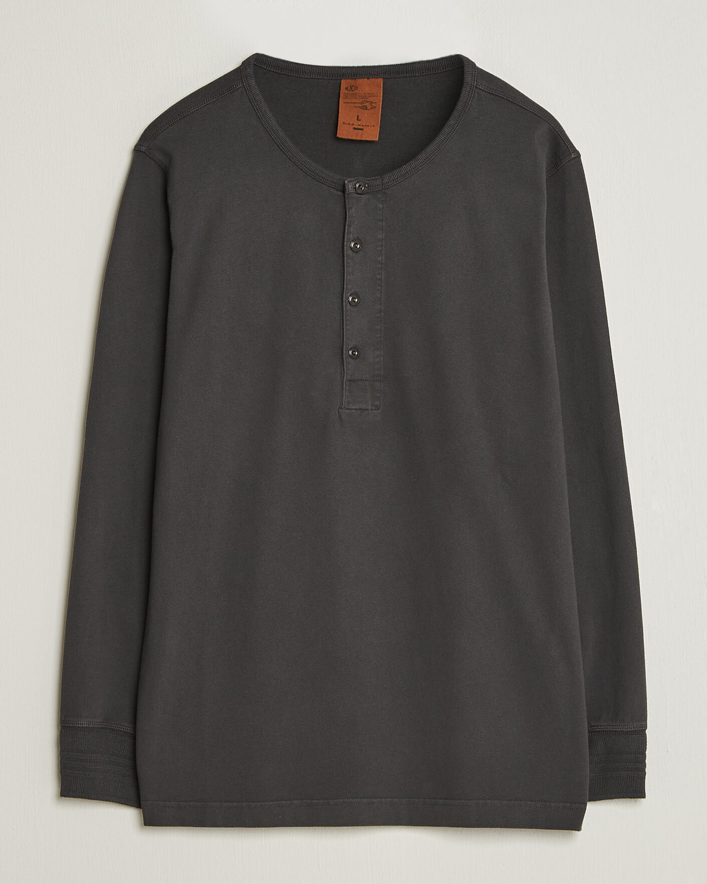 Hombres | Jerséis y prendas de punto | Nudie Jeans | Long Sleeved Henley Antracite