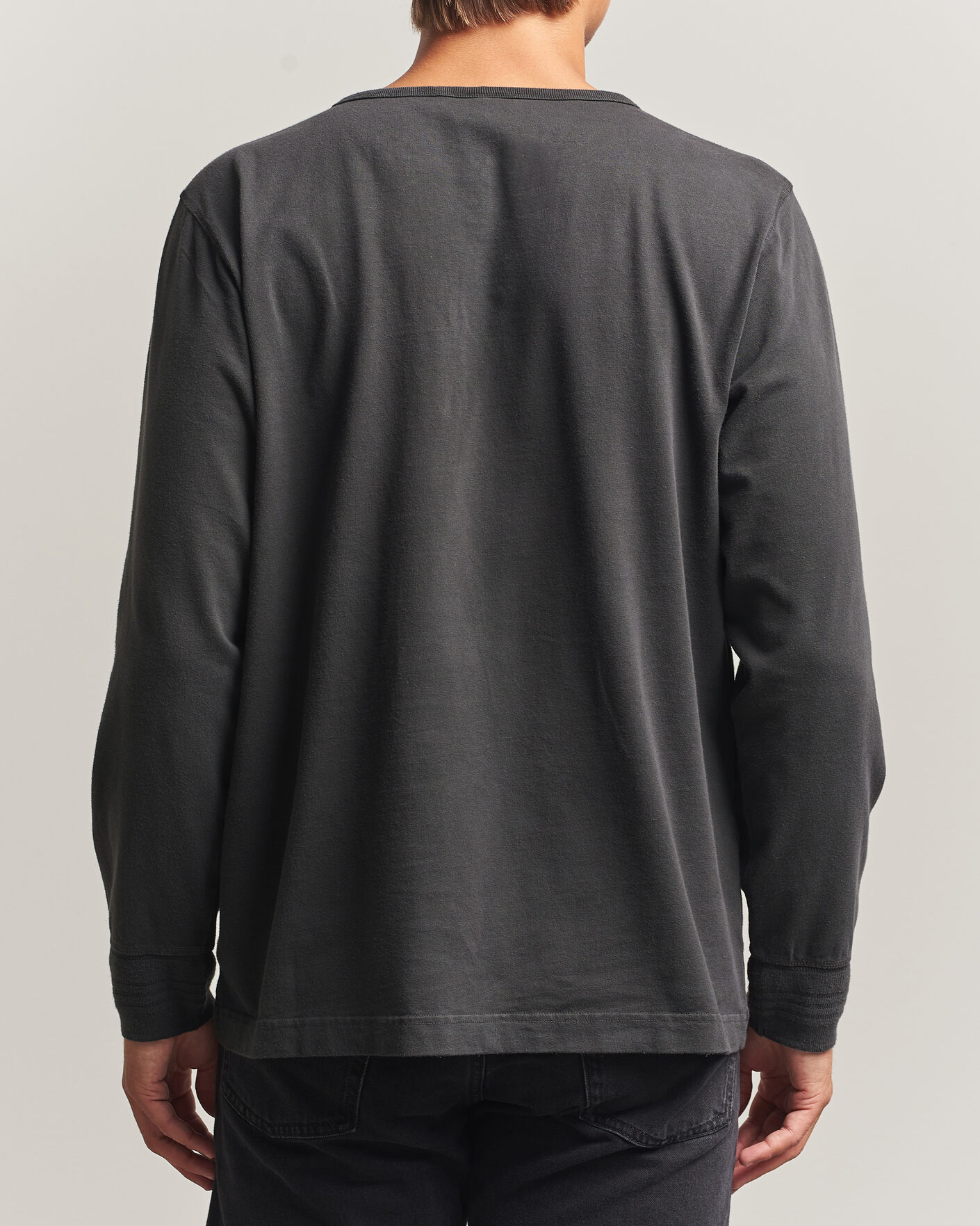 Hombres | Jerséis y prendas de punto | Nudie Jeans | Long Sleeved Henley Antracite