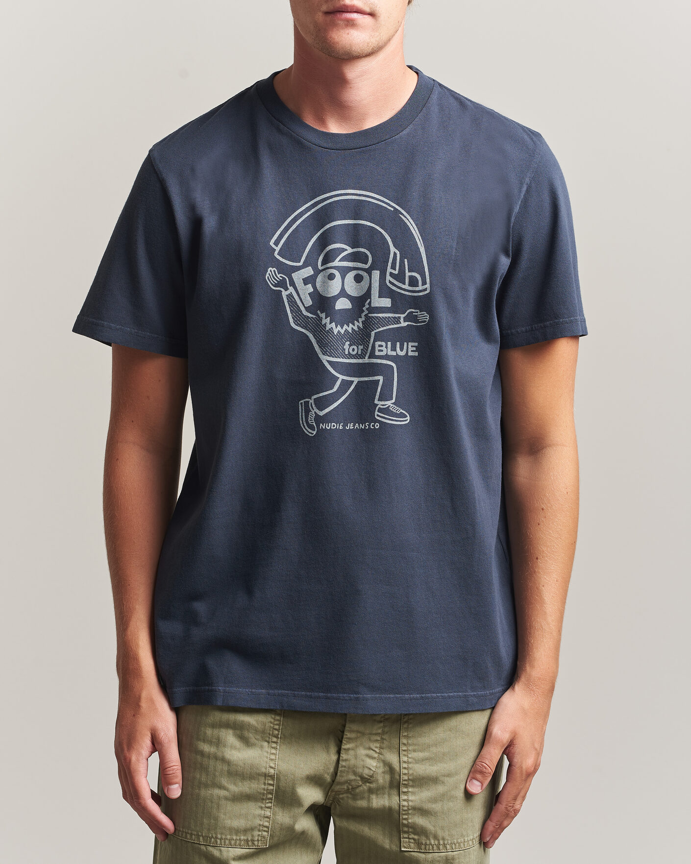 Hombres | Camisetas | Nudie Jeans | Roy Jeanjuggler T-Shirt Dark Blue