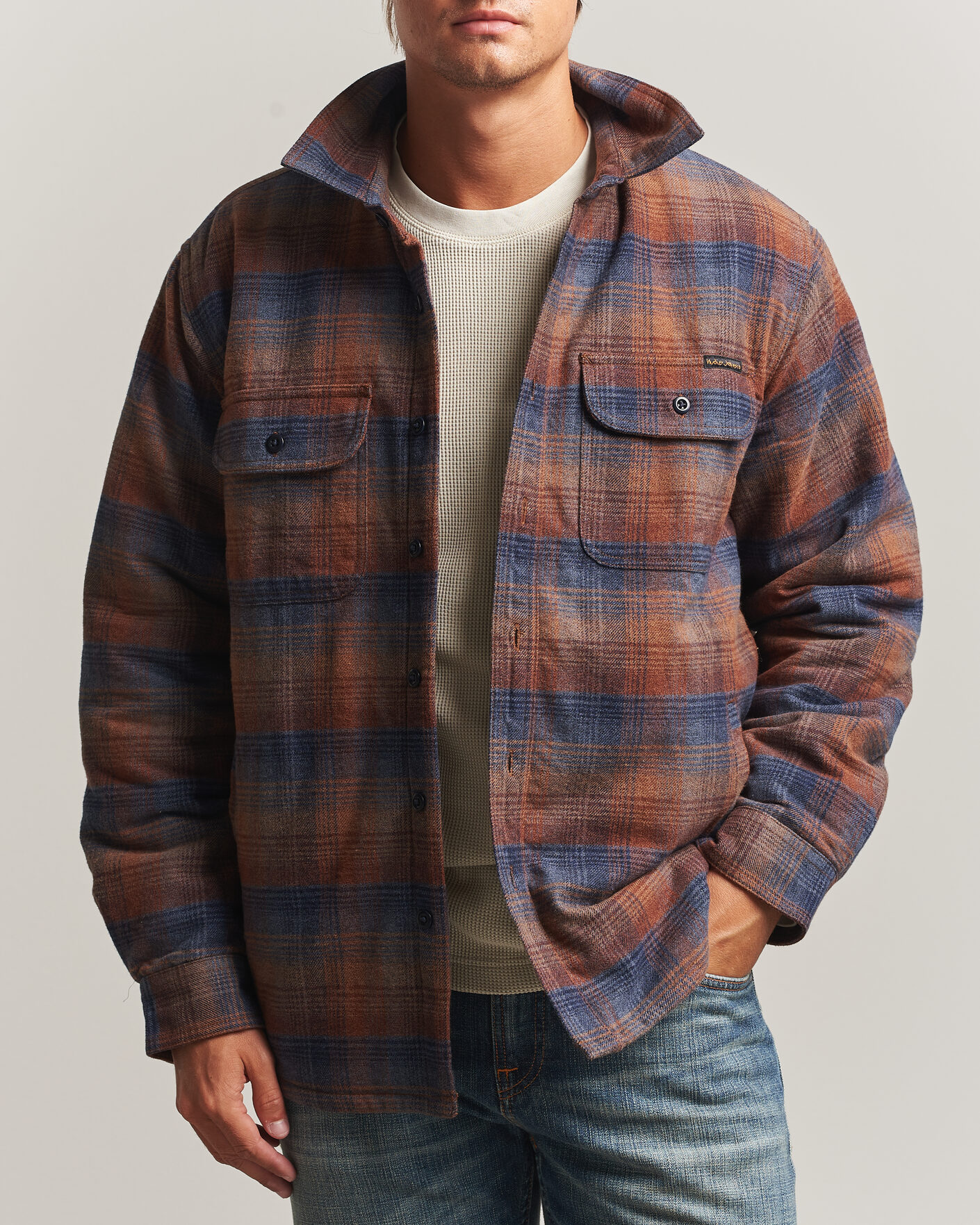 Hombres | Camisas | Nudie Jeans | Glenn Padded Checked Overshirt Multi
