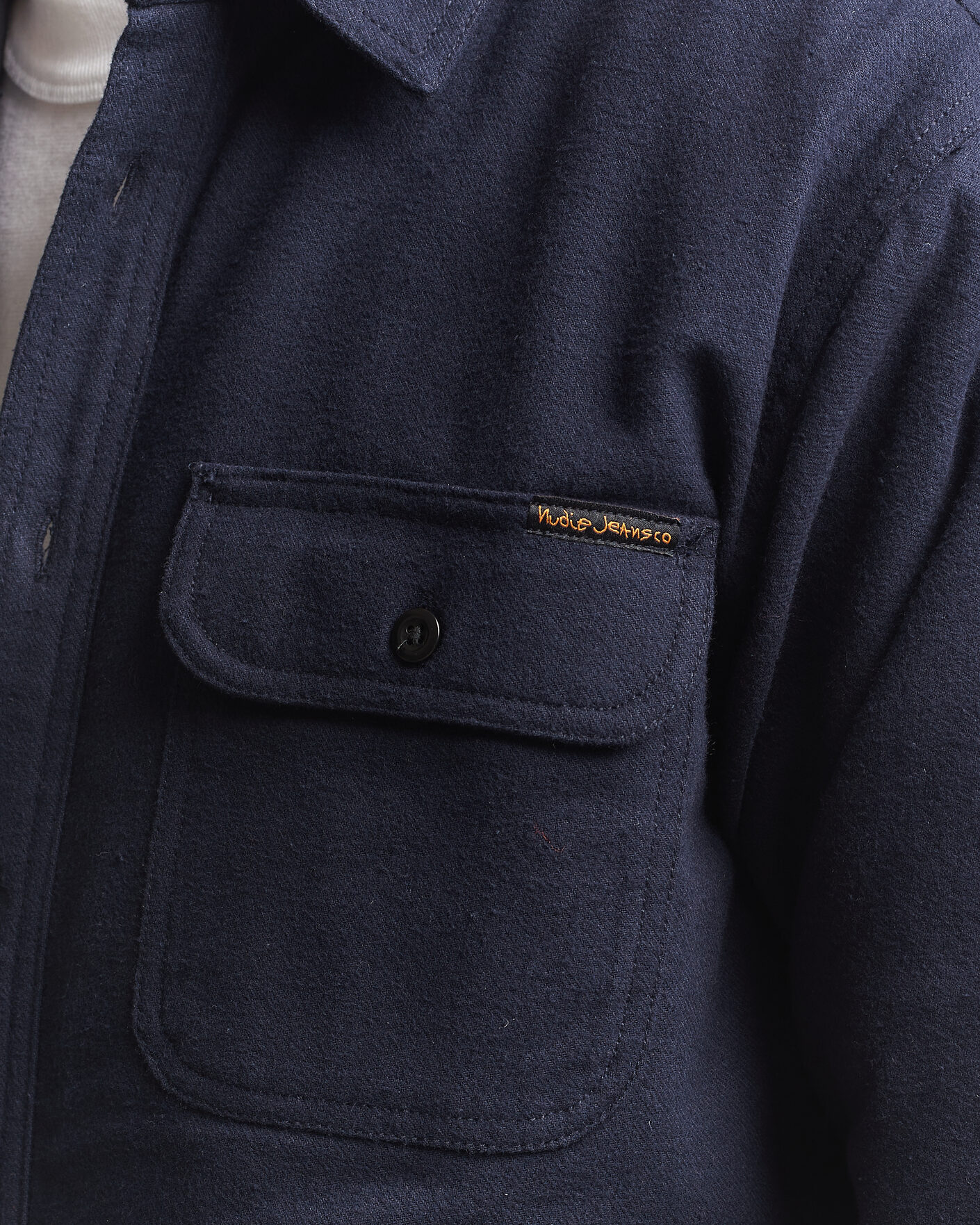 Hombres | Camisas | Nudie Jeans | Glenn Padded Overshirt Blueberry