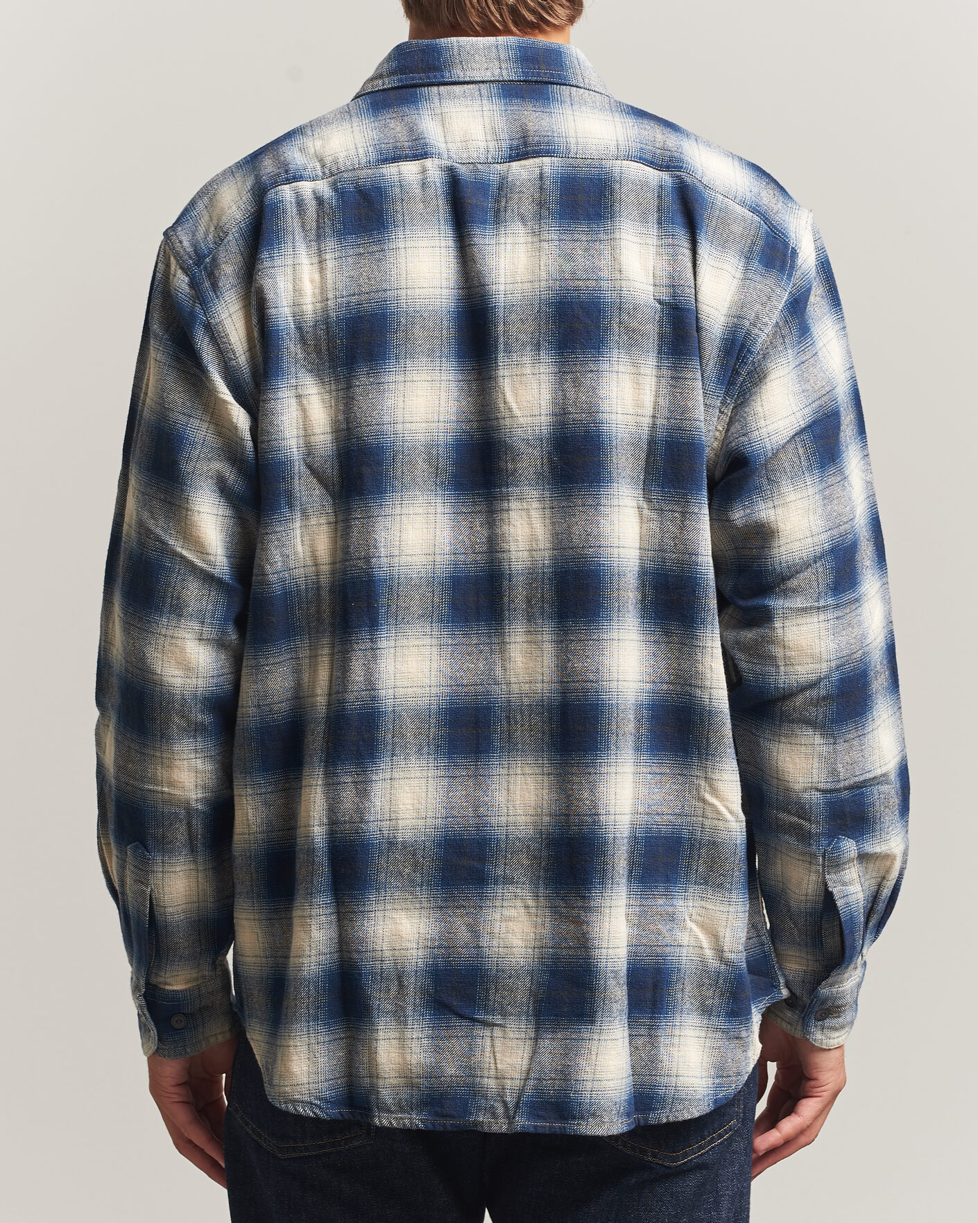 Hombres | Camisas | Nudie Jeans | Julian Worker Checked Shirt Blue
