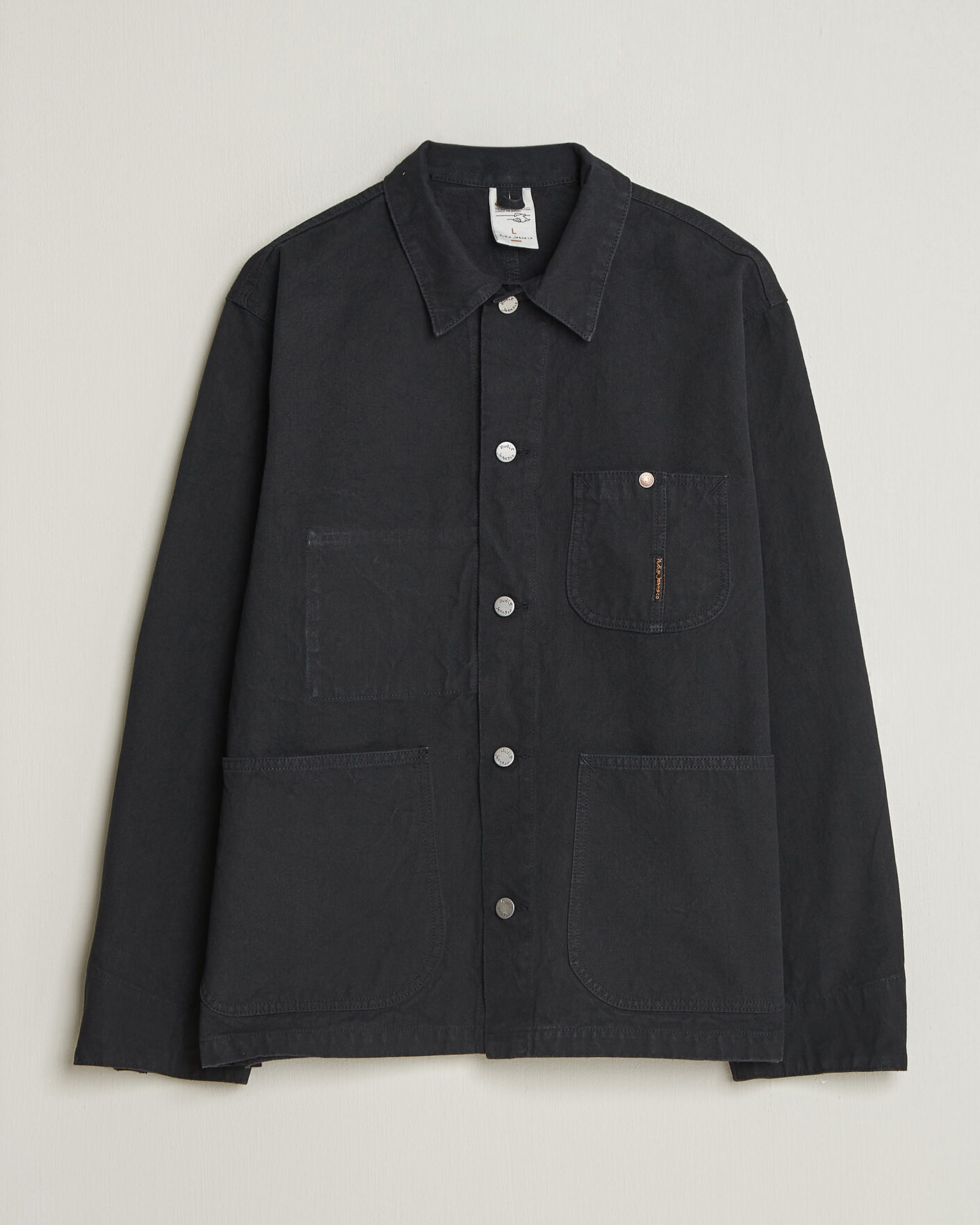 Hombres | Abrigos y chaquetas | Nudie Jeans | Howie Duck Canvas Chore Jacket Black