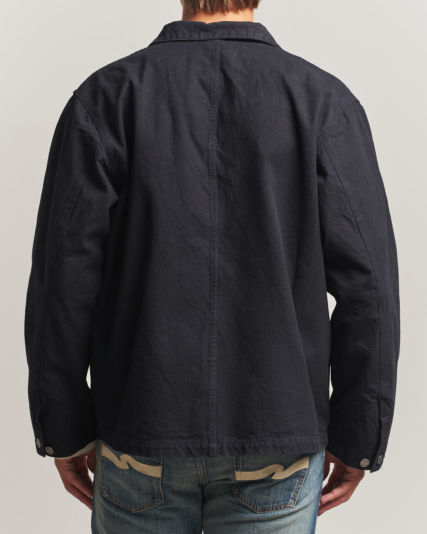Hombres | Abrigos y chaquetas | Nudie Jeans | Howie Duck Canvas Chore Jacket Black