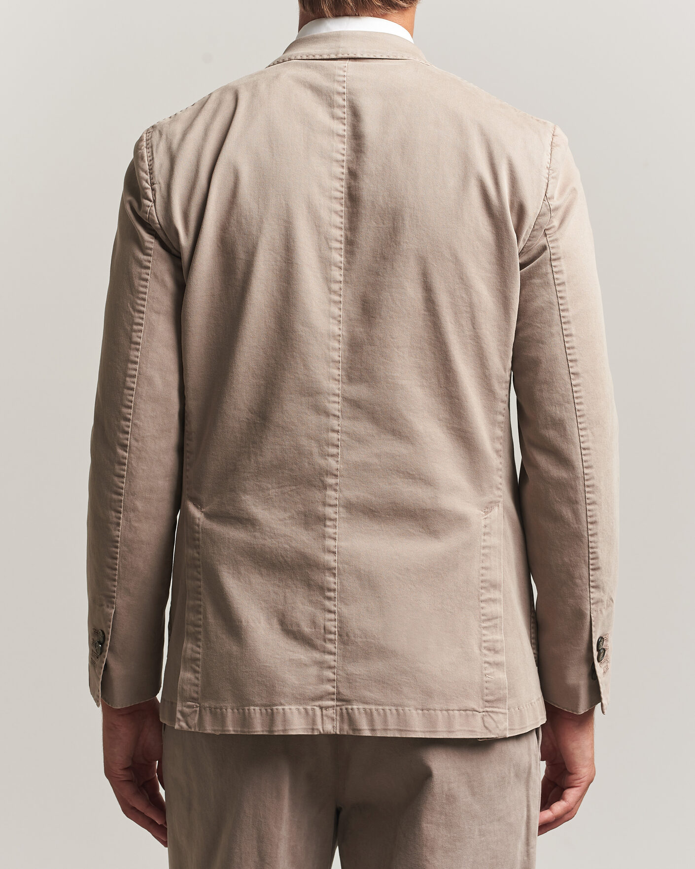 Hombres | Blazers | Santaniello | Washed Cotton Patch Pocket Blazer Taupe