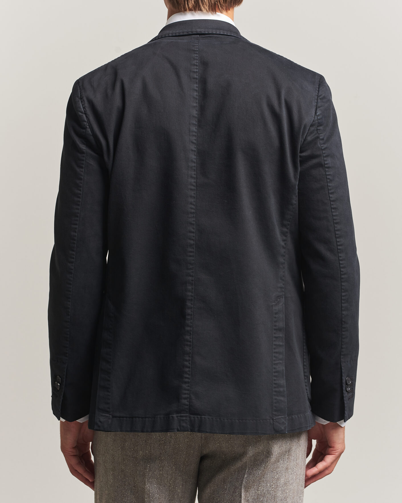 Hombres | Blazers | Santaniello | Washed Cotton Patch Pocket Blazer Black