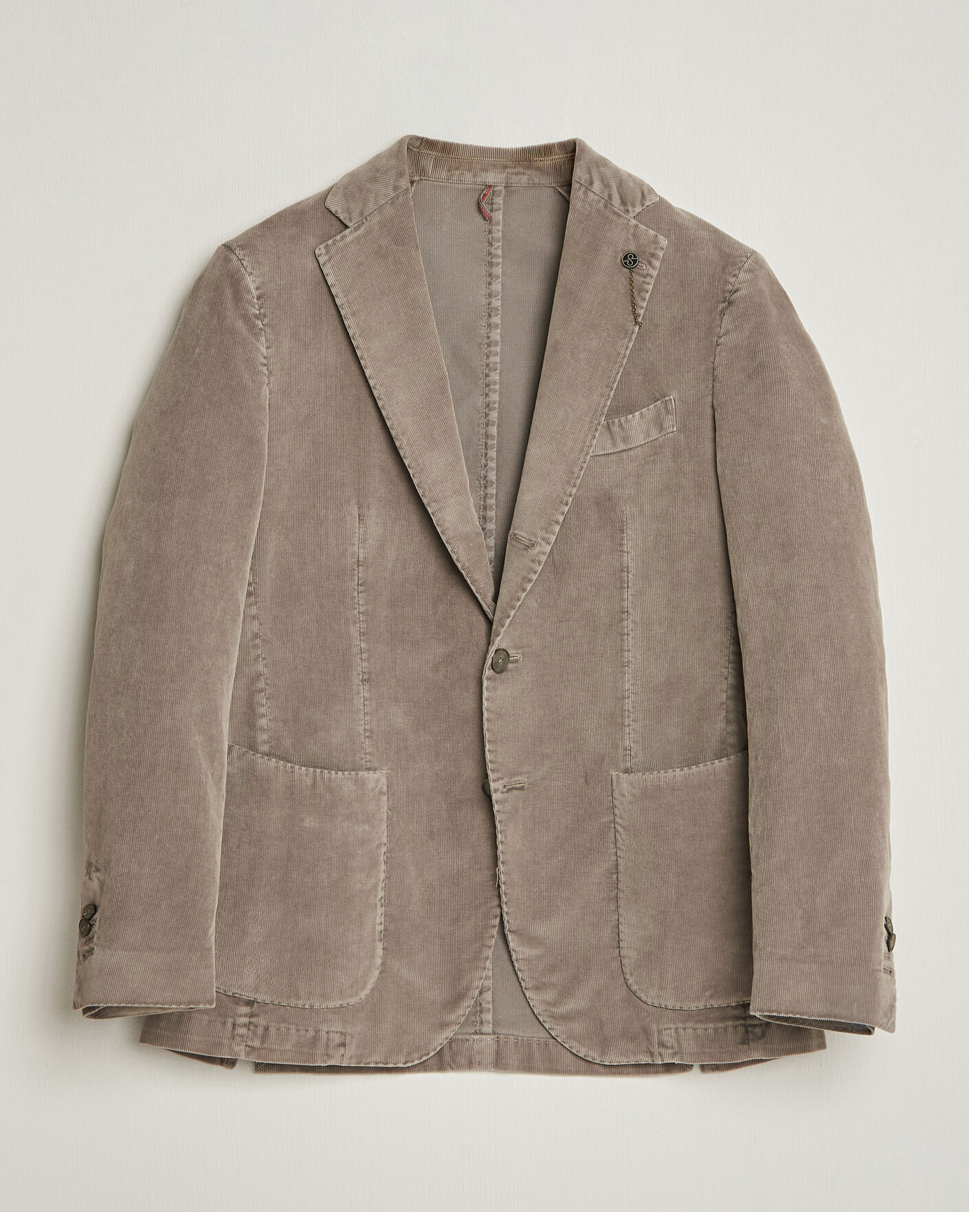 Hombres | Blazers | Santaniello | Corduroy Patch Pocket Blazer Taupe