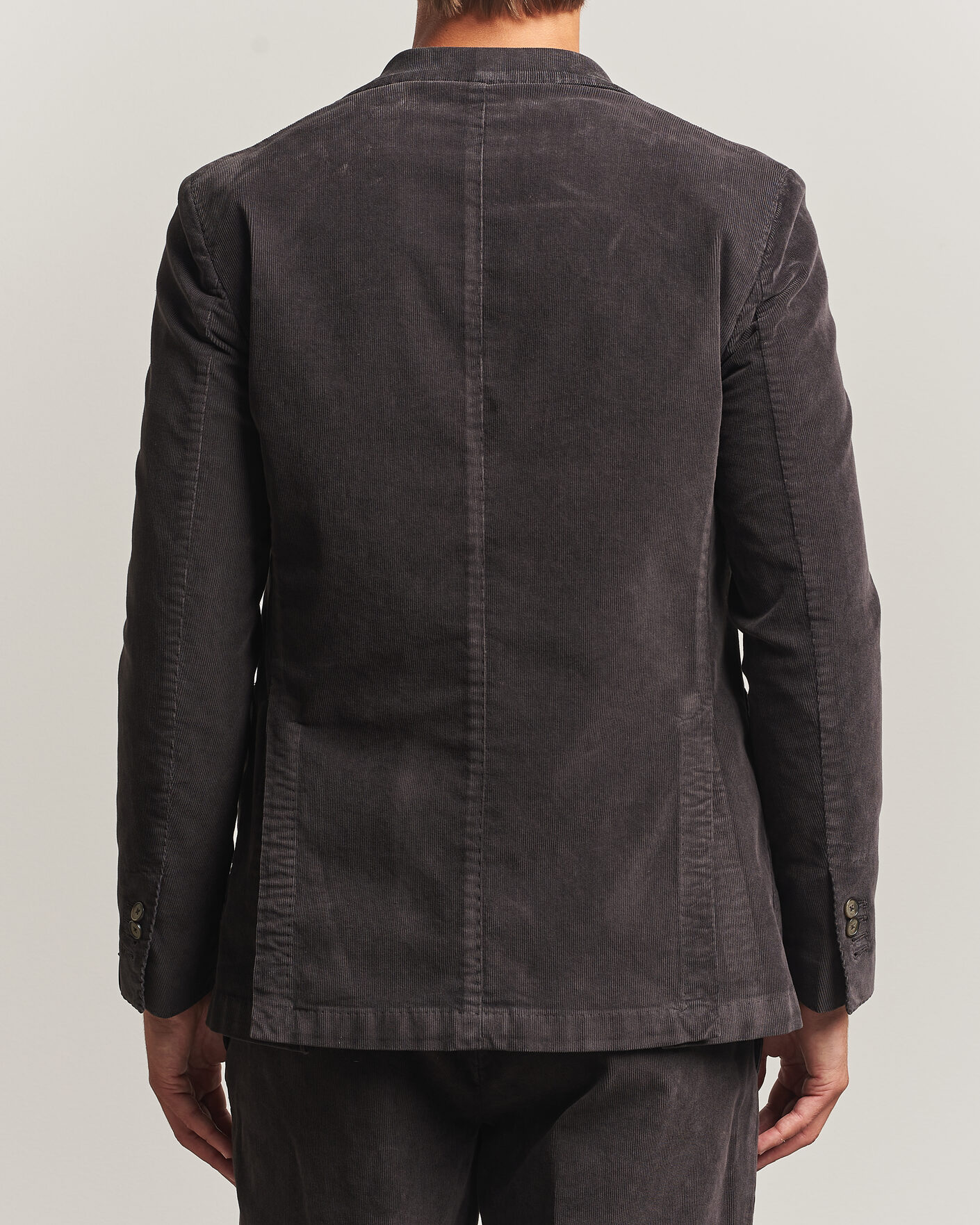 Hombres | Blazers | Santaniello | Corduroy Patch Pocket Blazer Dark Grey