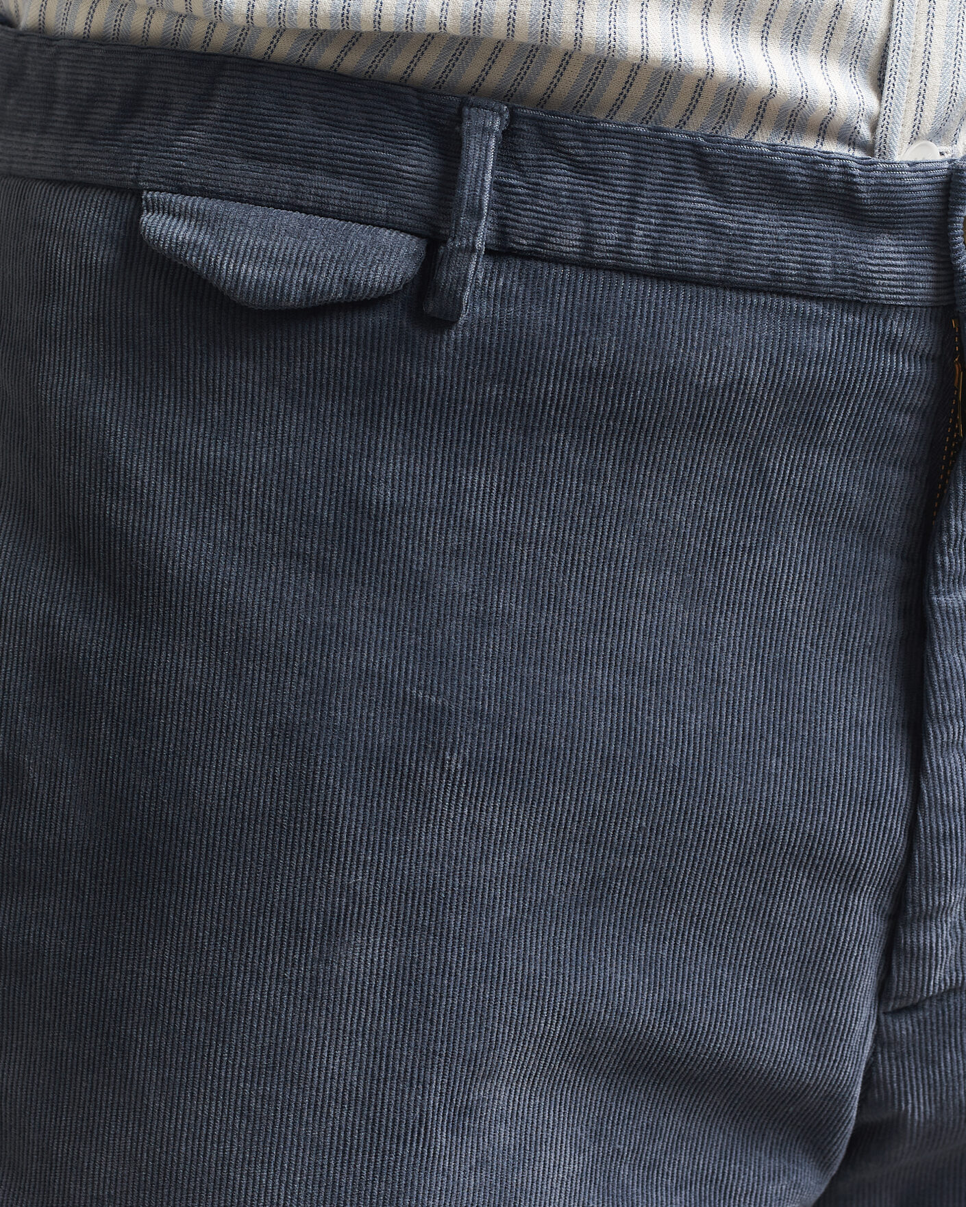 Hombres | Pantalones | Santaniello | Corduroy Trousers Iron Blue