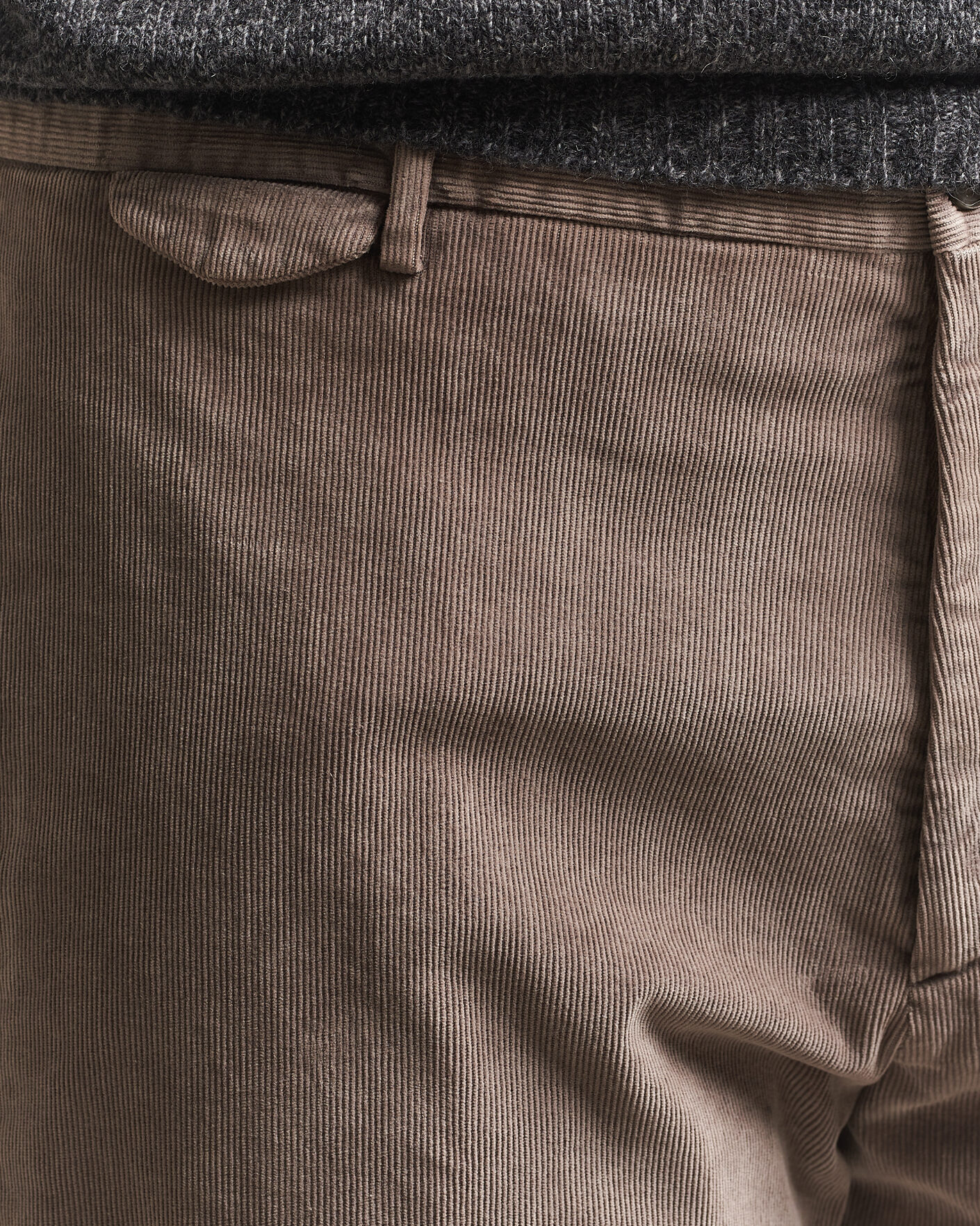 Hombres | Pantalones | Santaniello | Corduroy Trousers Taupe
