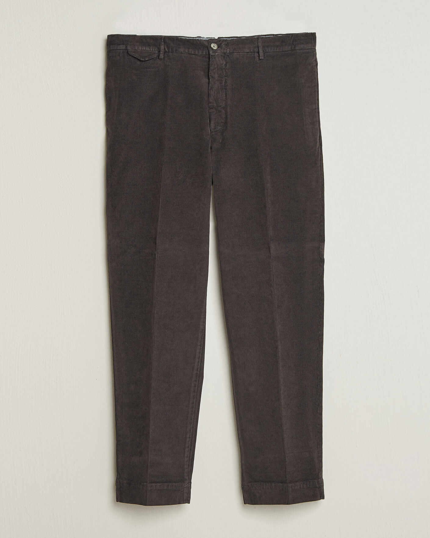 Hombres | Pantalones | Santaniello | Corduroy Trousers Dark Grey
