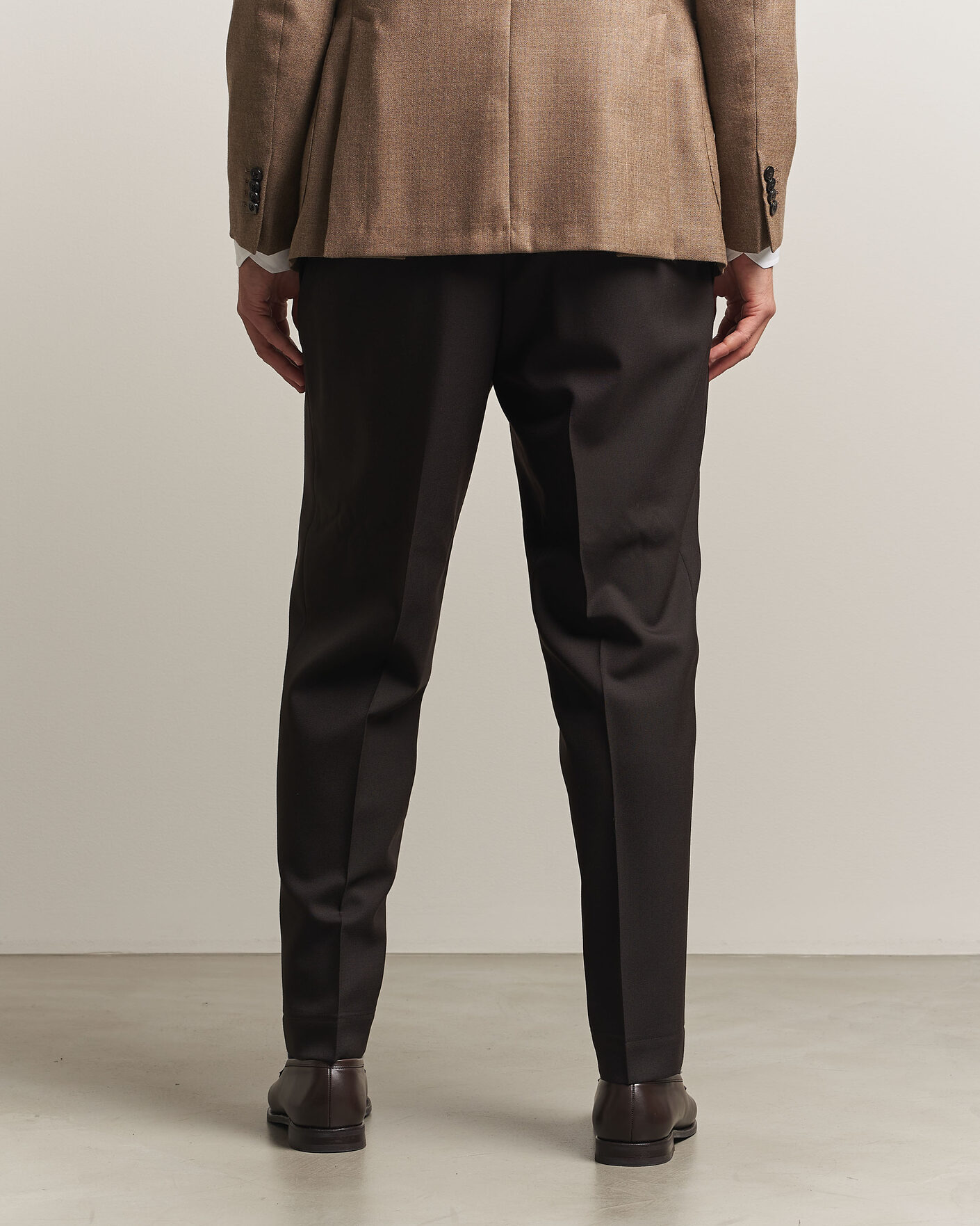 Hombres | Pantalones | Santaniello | Wool Trousers Brown
