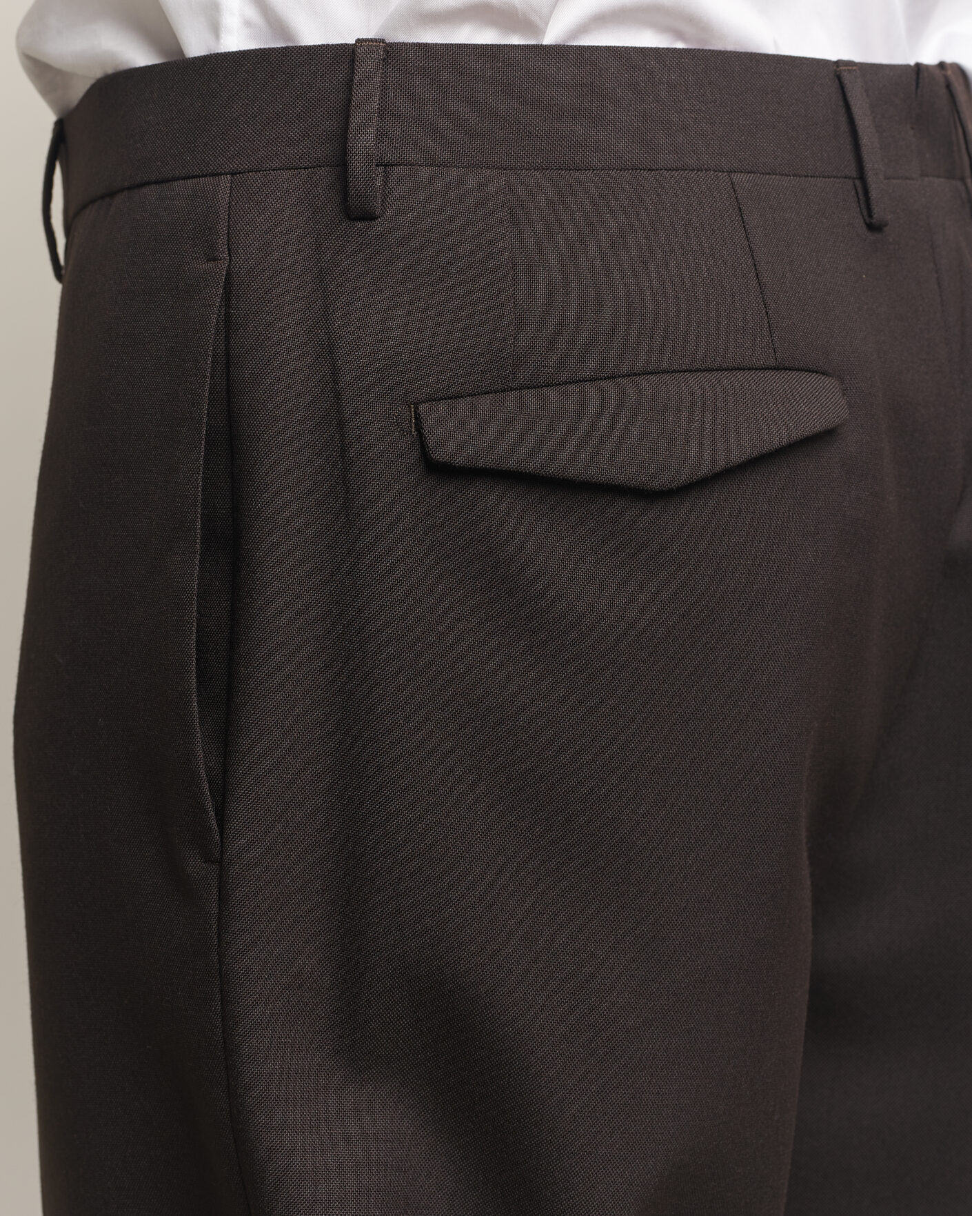Hombres | Pantalones | Santaniello | Wool Trousers Brown