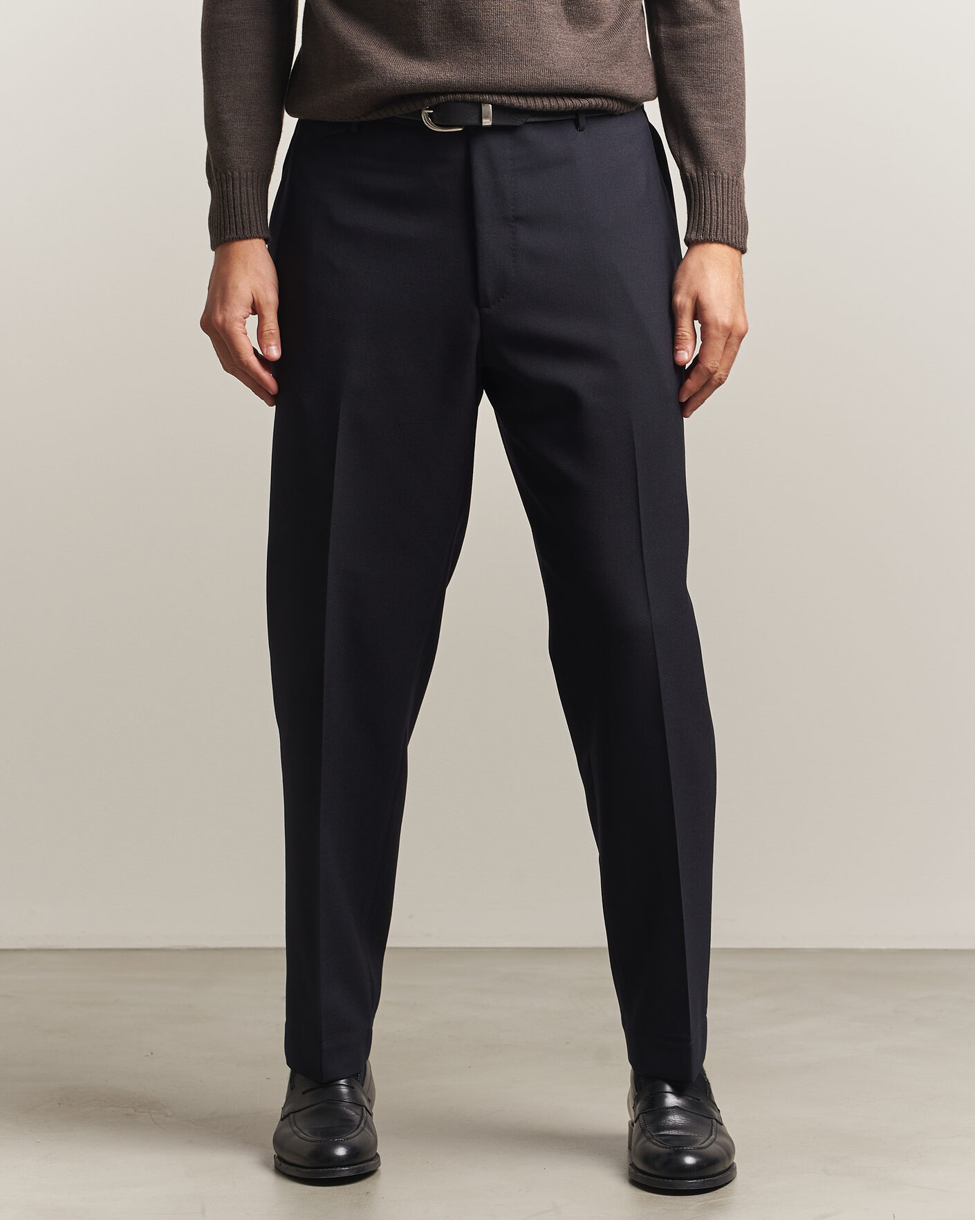 Hombres | Pantalones | Santaniello | Wool Trousers Navy