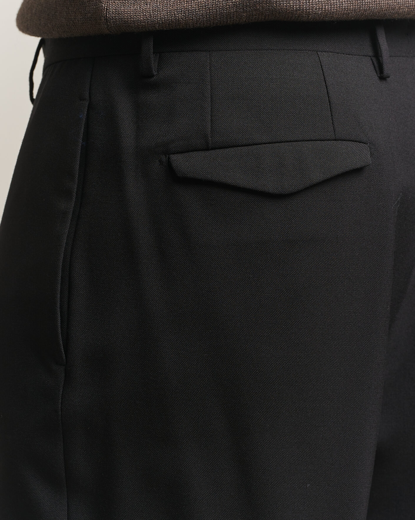 Hombres | Pantalones | Santaniello | Wool Trousers Black