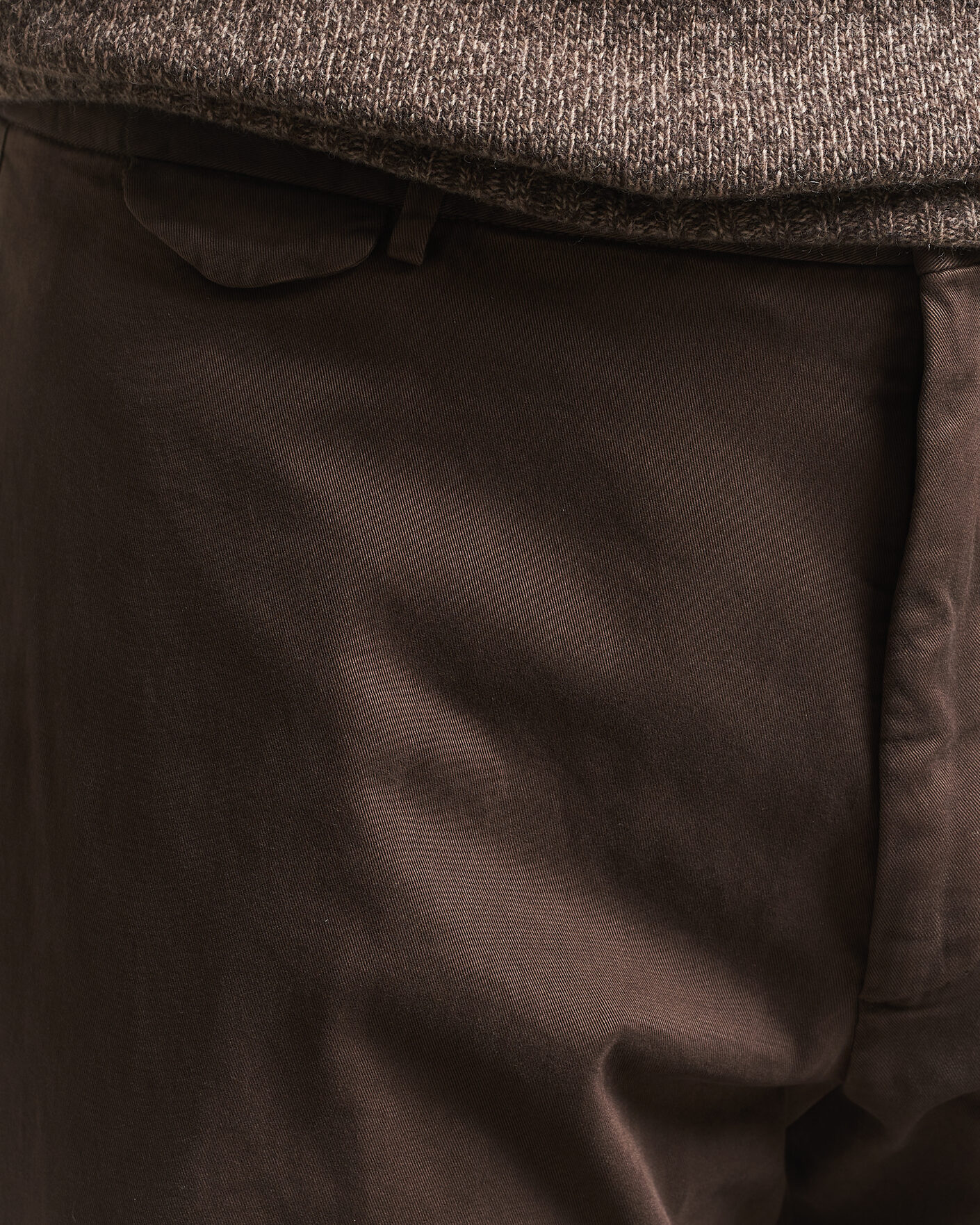 Hombres | Pantalones | Santaniello | Washed Cotton Trousers Brown