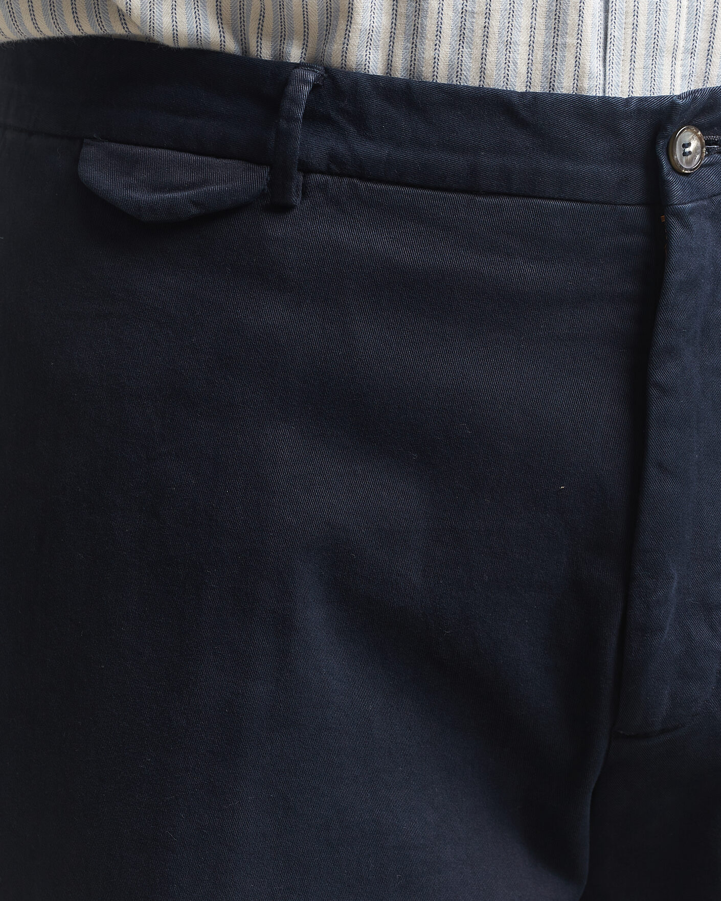 Hombres | Pantalones | Santaniello | Washed Cotton Trousers Navy