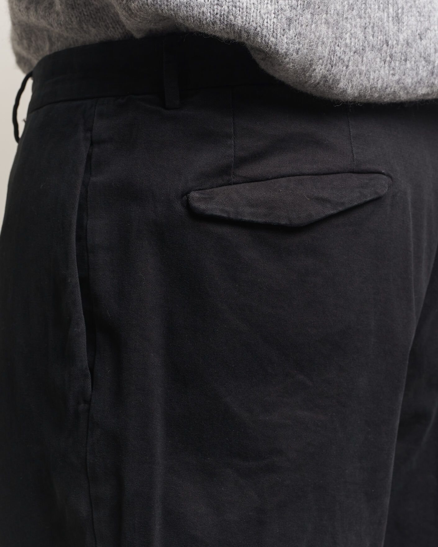 Hombres | Pantalones | Santaniello | Washed Cotton Trousers Black