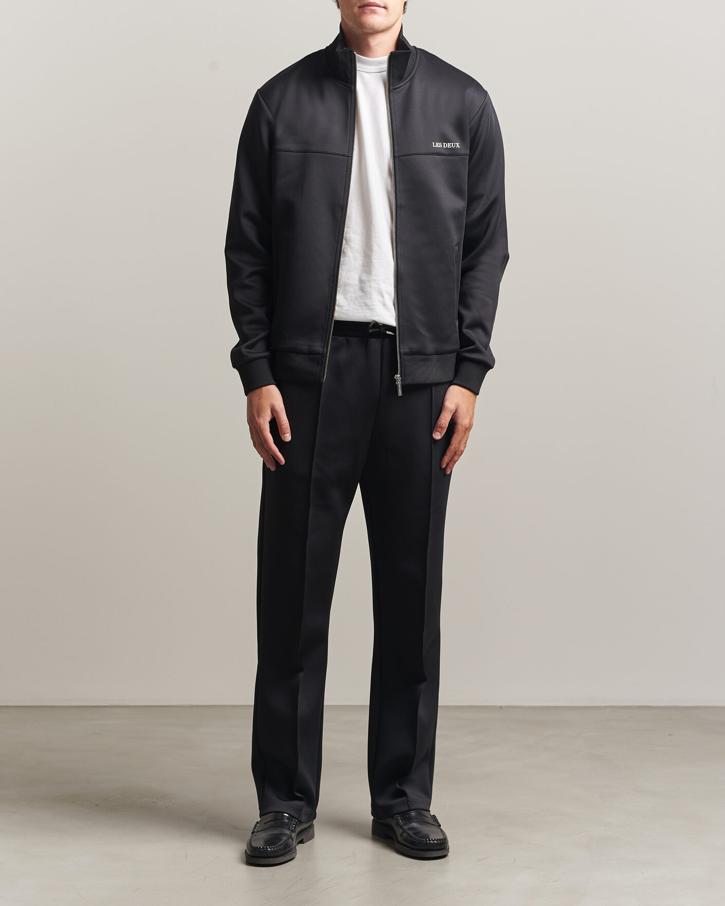 Hombres | Jerséis y prendas de punto | LES DEUX | Ballier Track Jacket Black