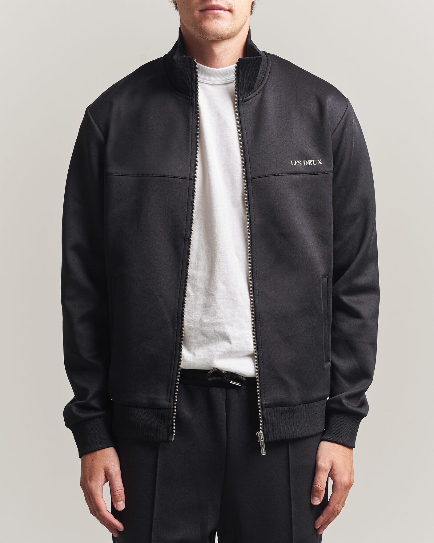 Hombres | Jerséis y prendas de punto | LES DEUX | Ballier Track Jacket Black