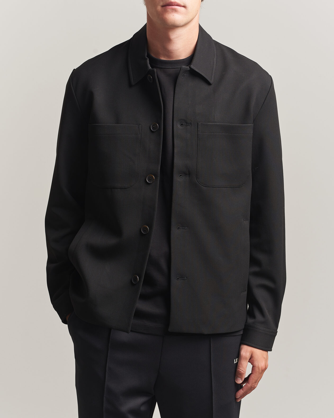 Hombres | Camisas | LES DEUX | Marsielle Hybrid Jacket Black