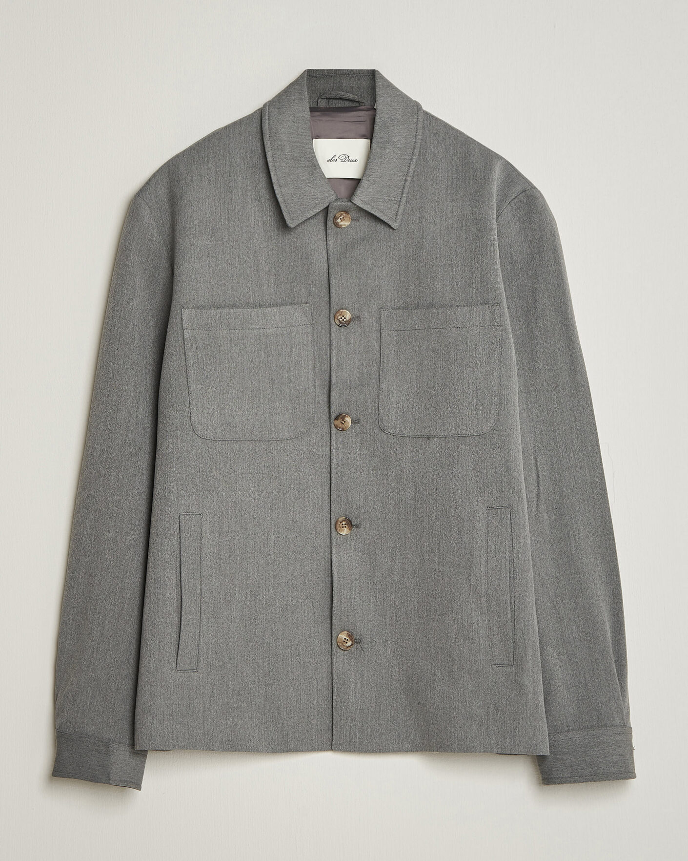 Hombres | Camisas | LES DEUX | Marsielle Hybrid Jacket Grey Melange