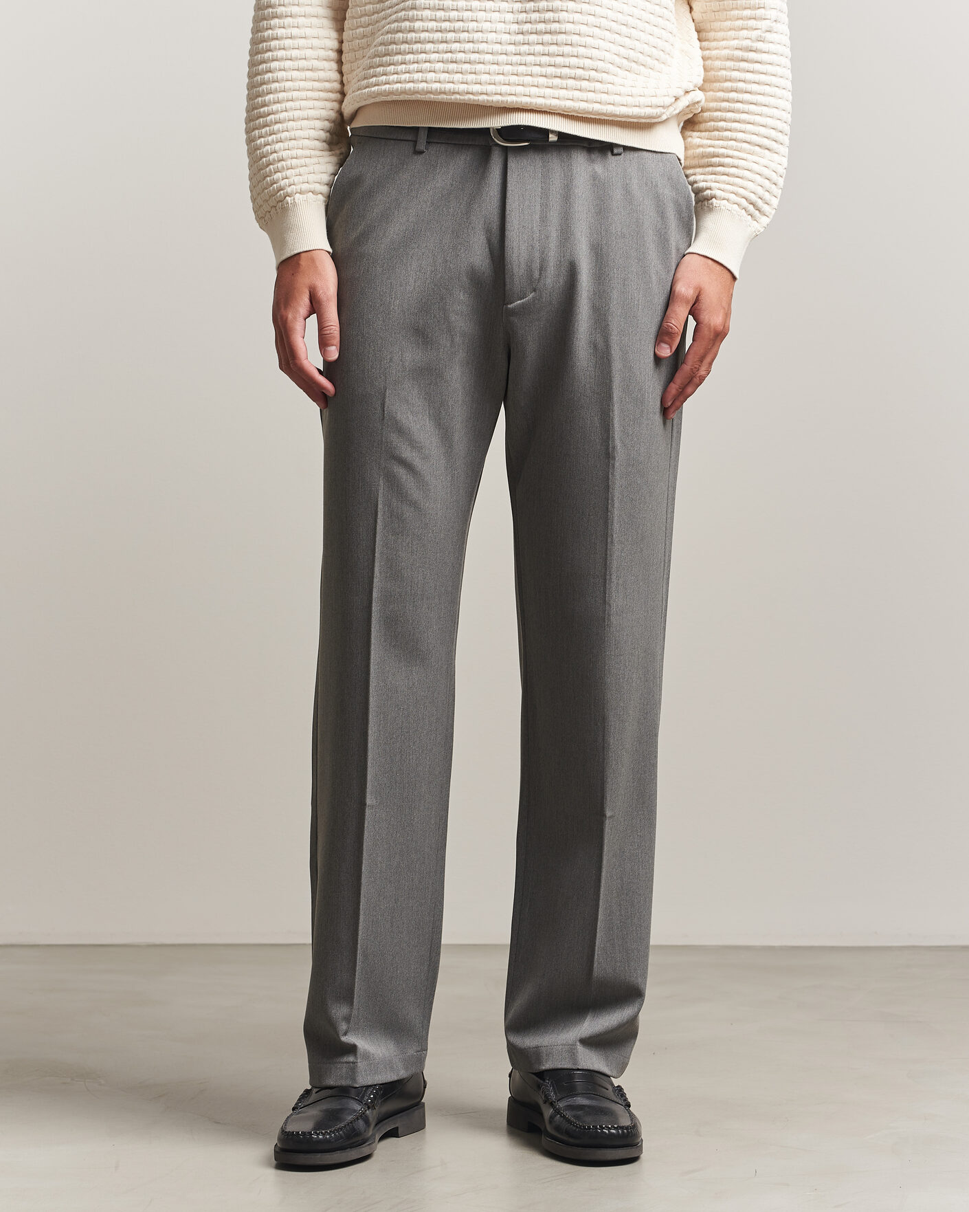 Hombres | Pantalones | LES DEUX | Como Solid Slack Pants Grey Melange