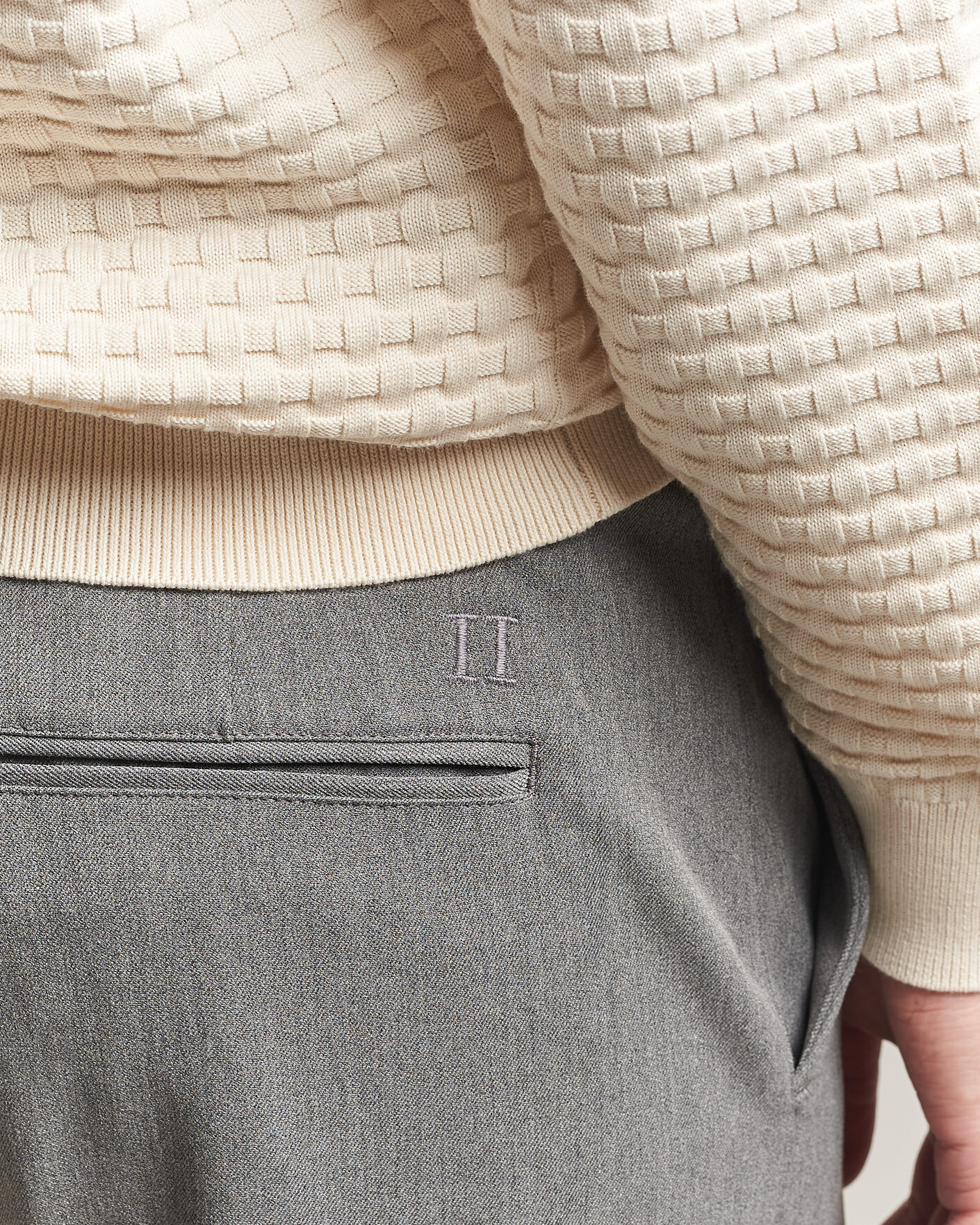 Hombres | Pantalones | LES DEUX | Como Solid Slack Pants Grey Melange