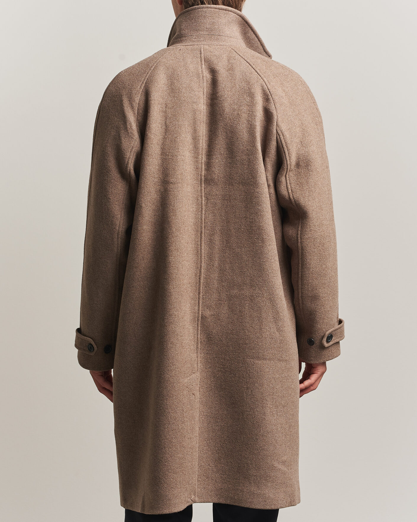 Hombres | Abrigos y chaquetas | LES DEUX | Solid Wool Coat Dark Sand Melange