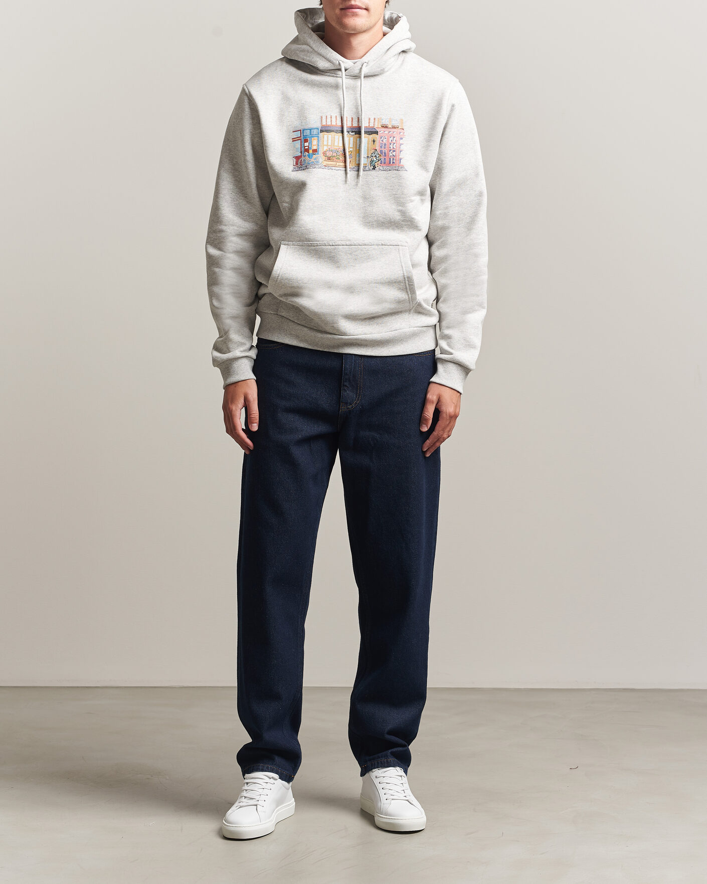 Hombres | Jerséis y prendas de punto | LES DEUX | Market Hoodie Snow Melange