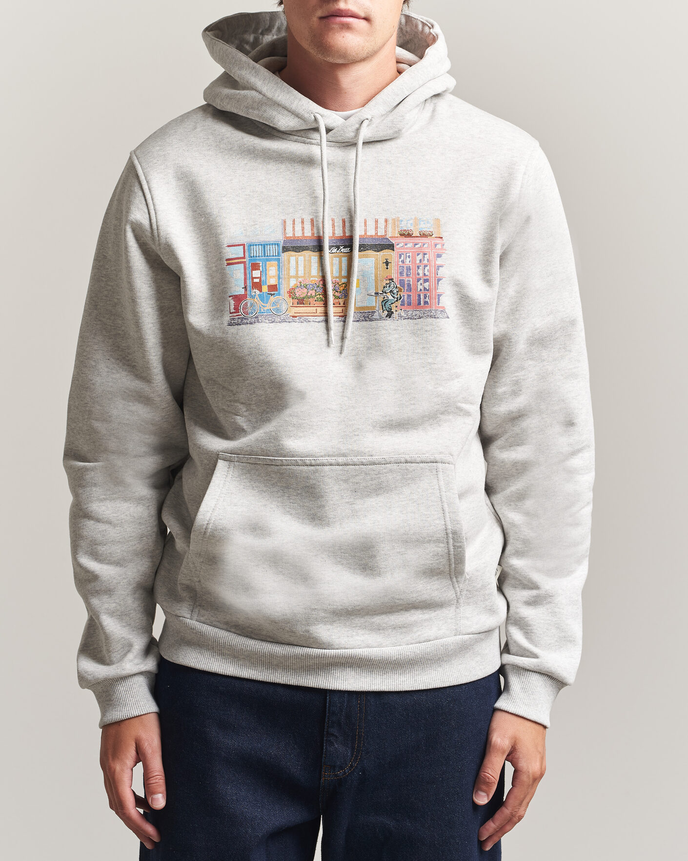 Hombres | Jerséis y prendas de punto | LES DEUX | Market Hoodie Snow Melange
