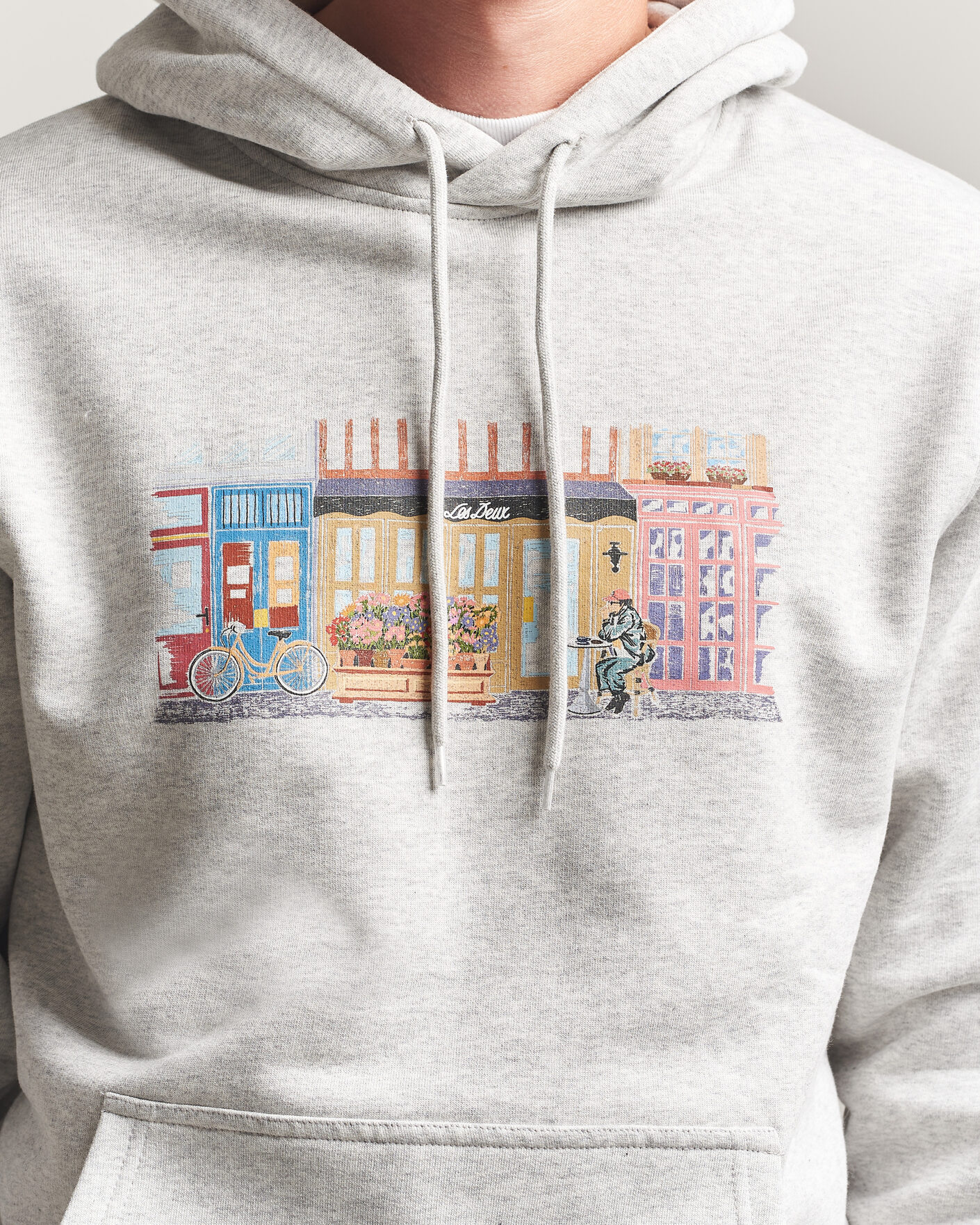 Hombres | Jerséis y prendas de punto | LES DEUX | Market Hoodie Snow Melange