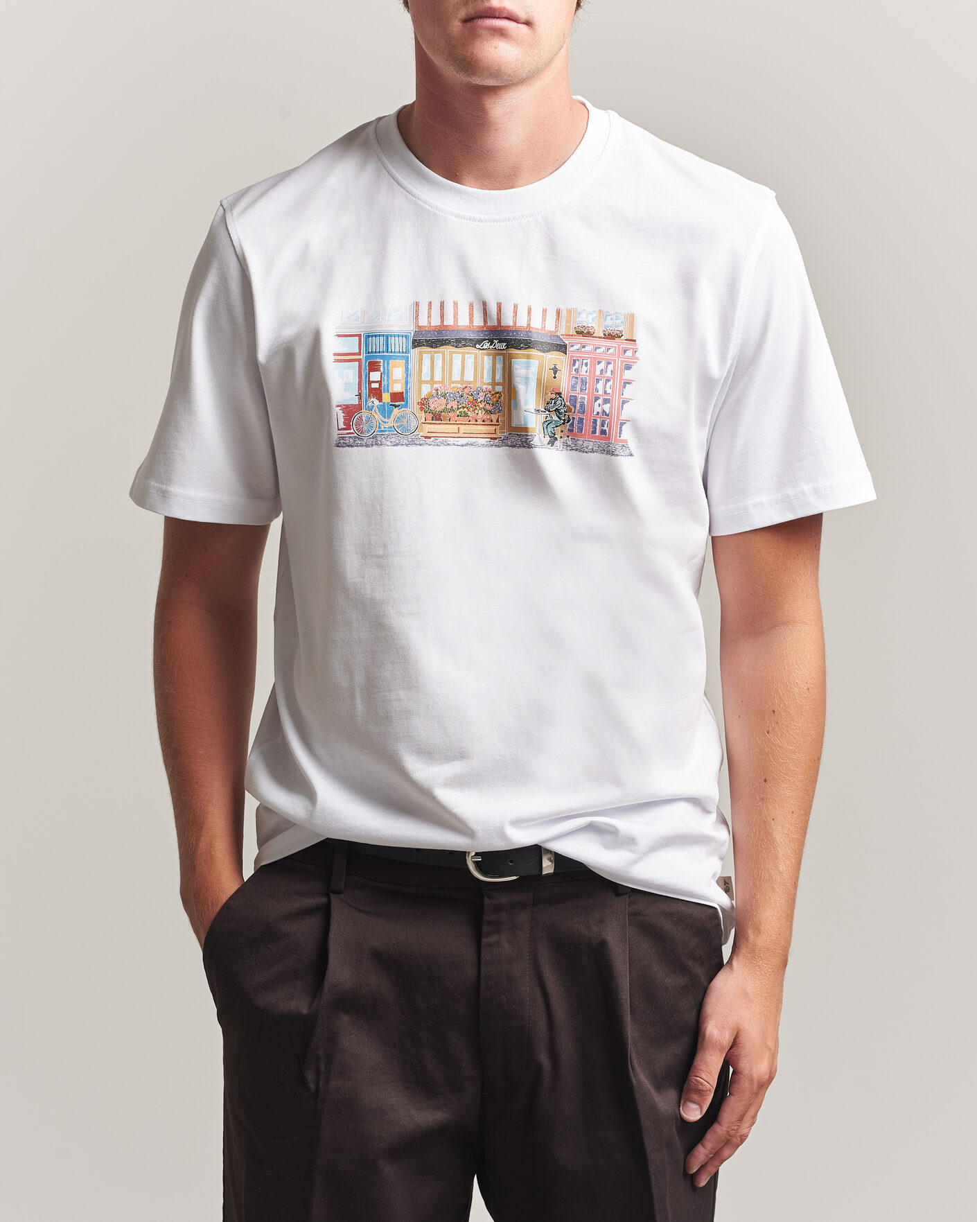 Hombres | Camisetas | LES DEUX | Market T-Shirt White