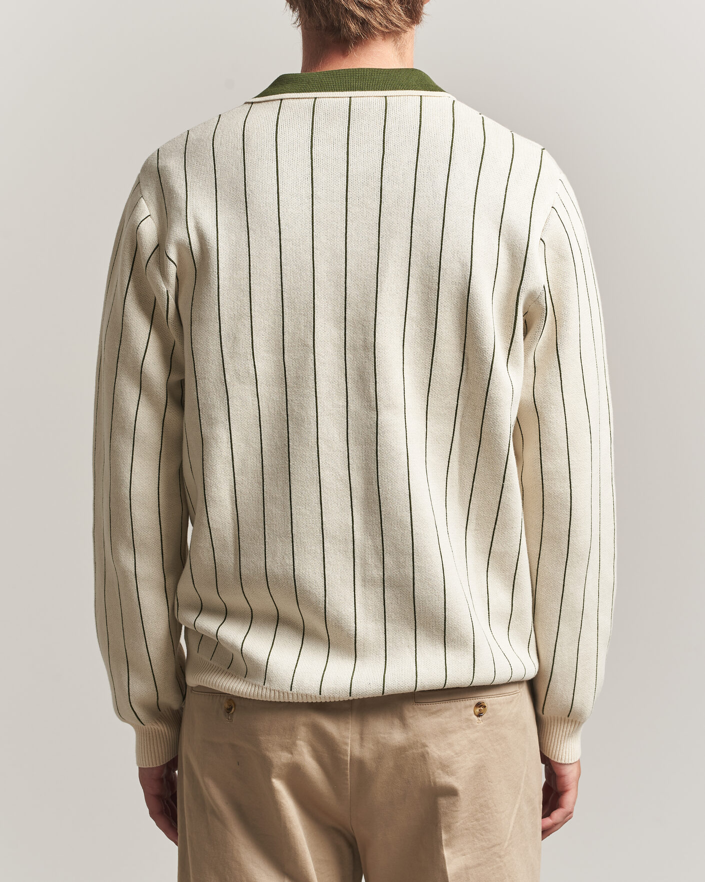 Hombres | Jerséis y prendas de punto | LES DEUX | Signature Knitted Long Sleeve Polo Ivory