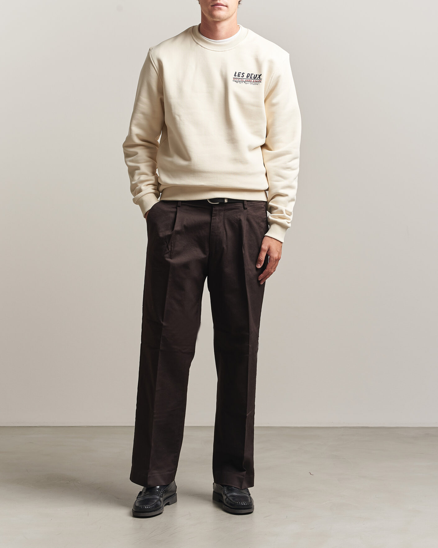 Hombres | Jerséis y prendas de punto | LES DEUX | Record Sweatshirt Ivory