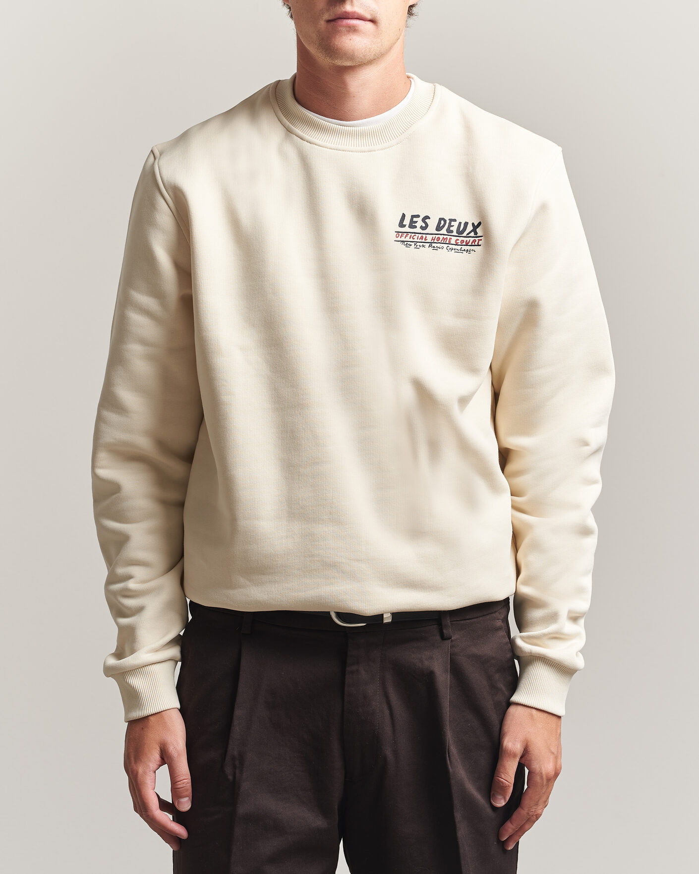 Hombres | Jerséis y prendas de punto | LES DEUX | Record Sweatshirt Ivory