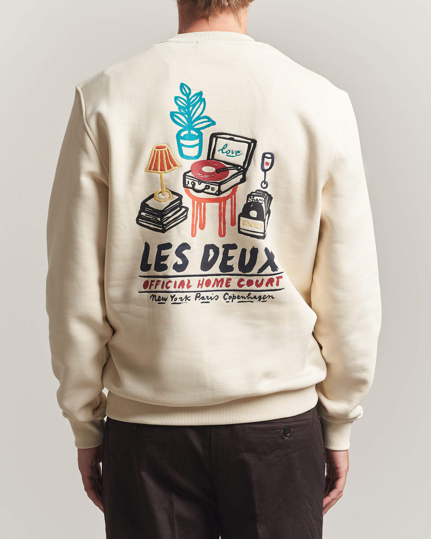 Hombres | Jerséis y prendas de punto | LES DEUX | Record Sweatshirt Ivory