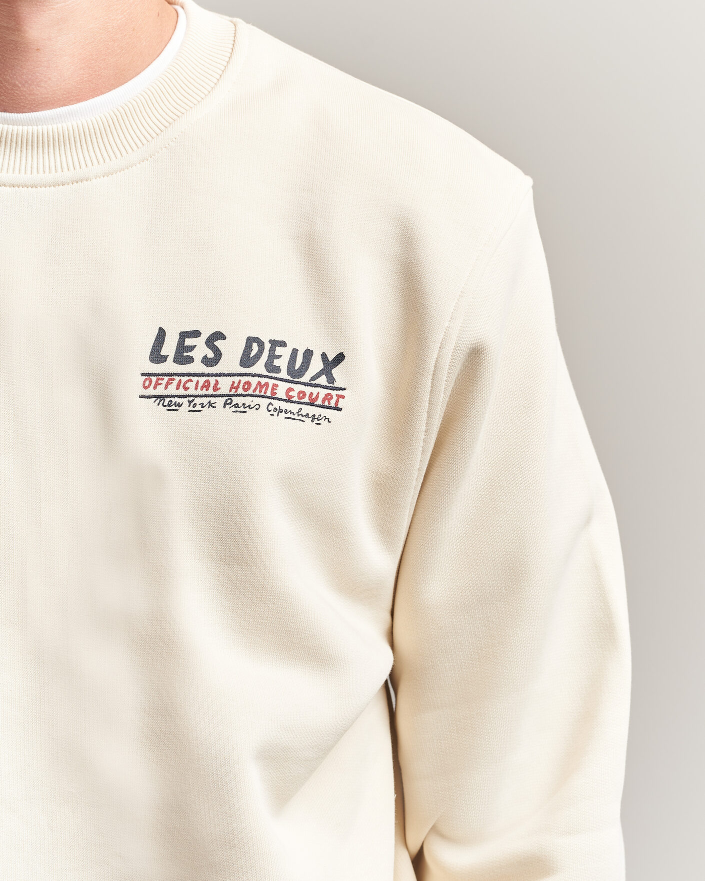 Hombres | Jerséis y prendas de punto | LES DEUX | Record Sweatshirt Ivory