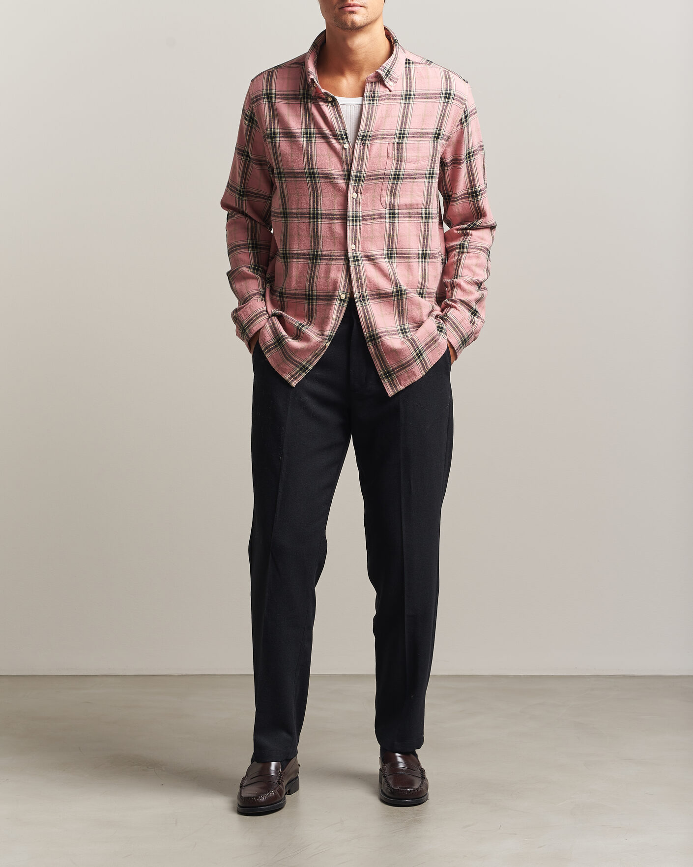 Hombres | Pantalones | LES DEUX | Wool Reg Suit Pants Dark Navy