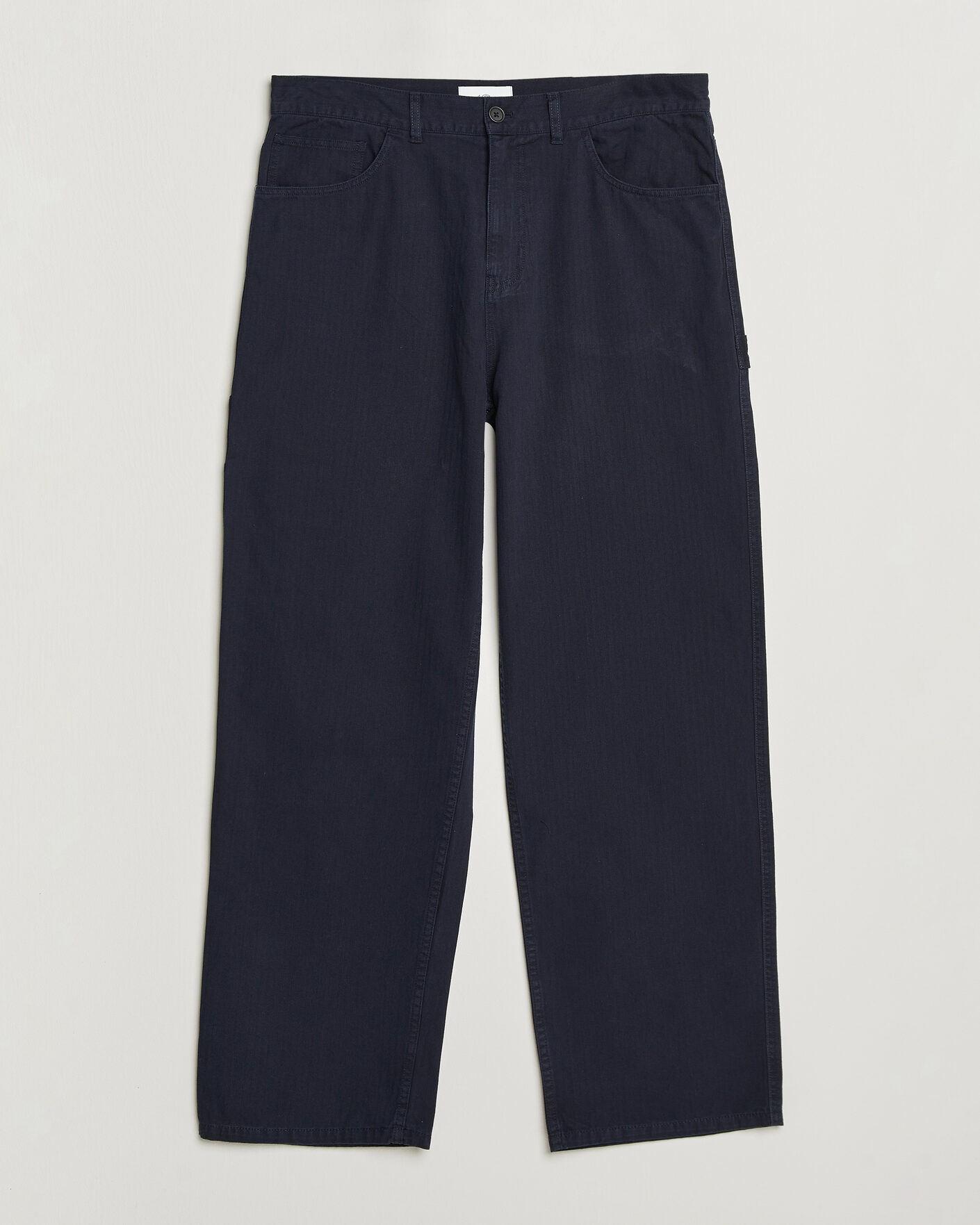 Hombres | Pantalones | LES DEUX | Roi Carpenter Herringbone Pants Dark Navy