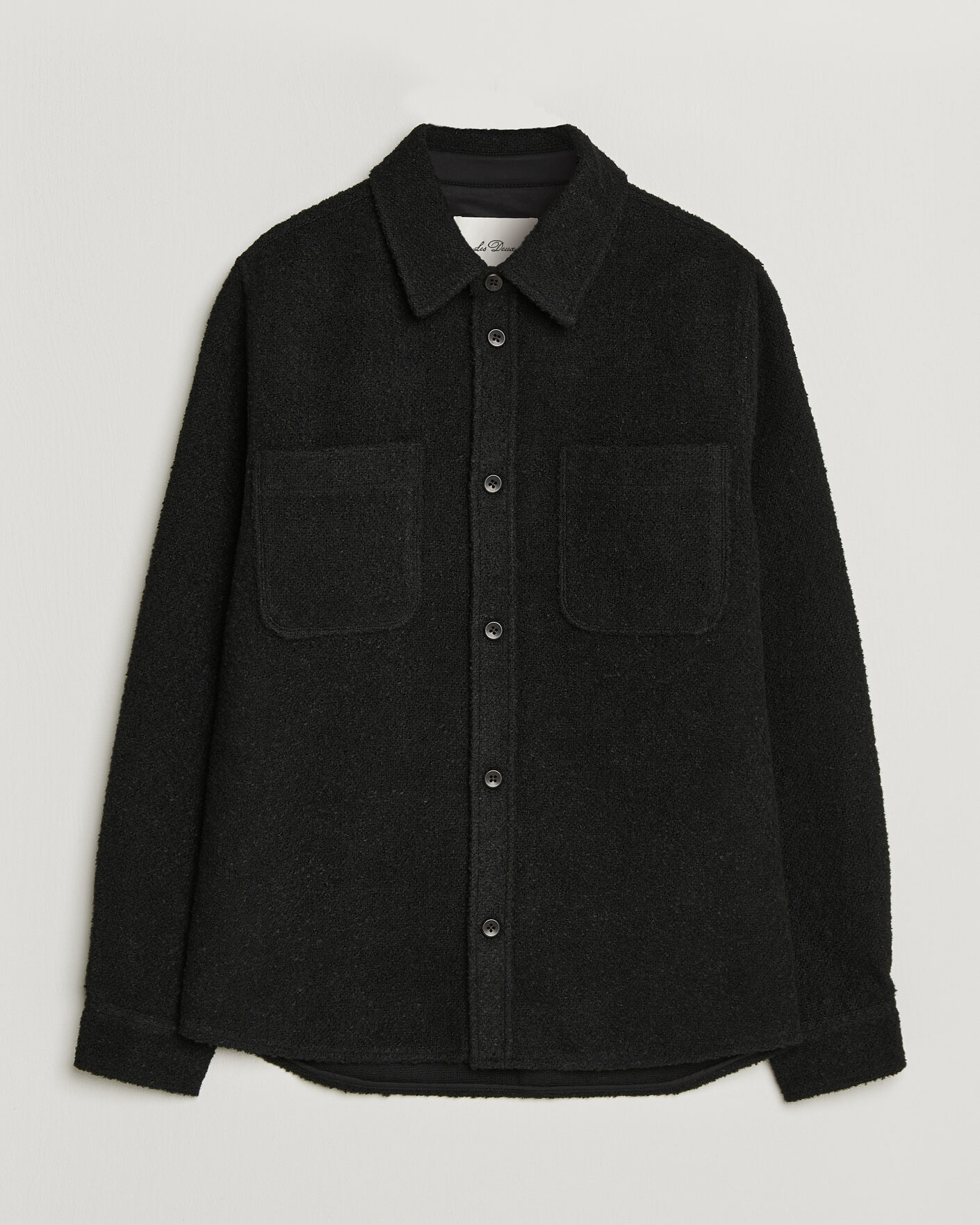 Hombres | Camisas | LES DEUX | Boucle Overshirt Black