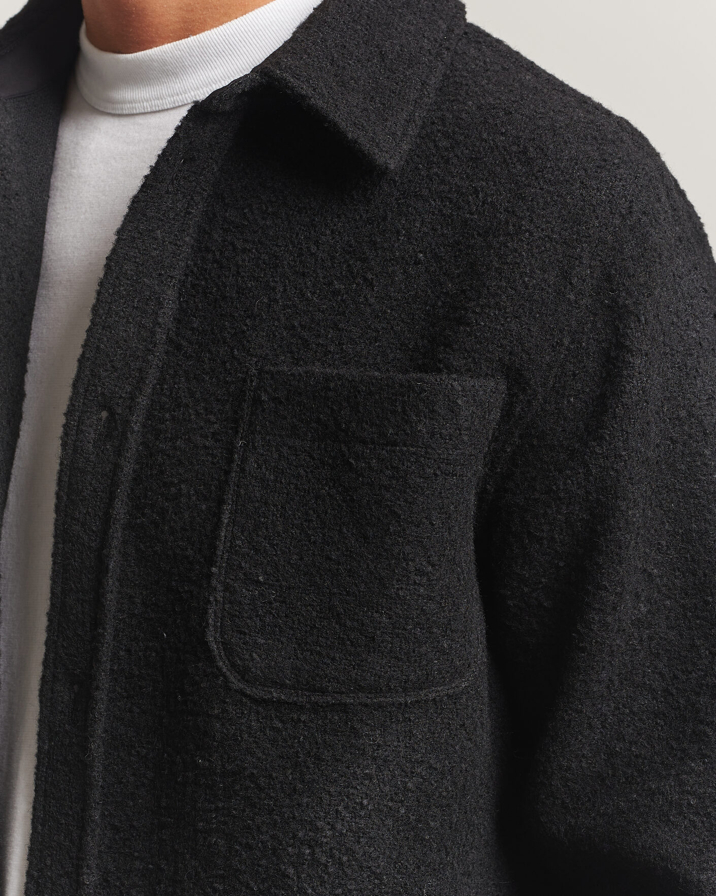 Hombres | Camisas | LES DEUX | Boucle Overshirt Black