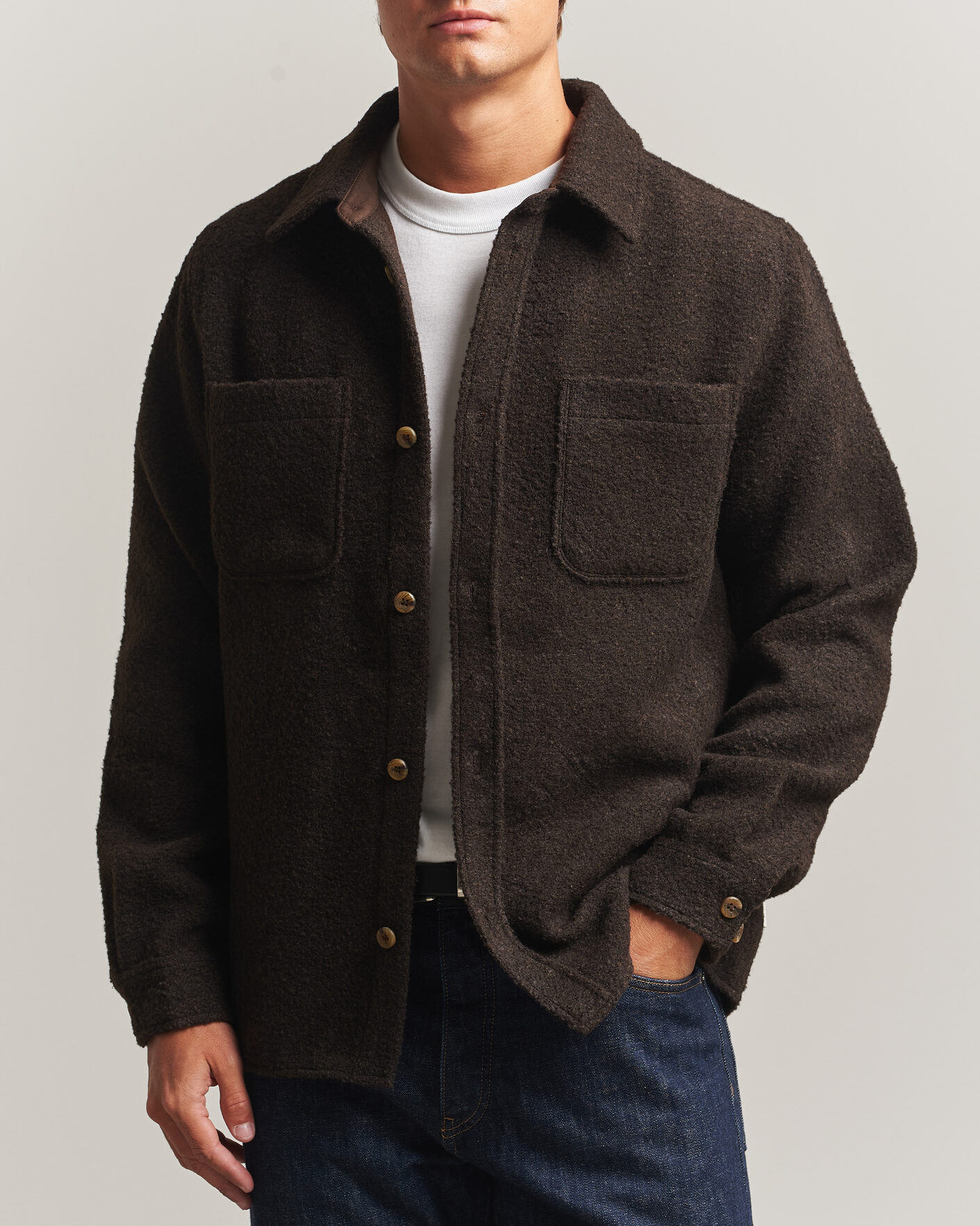 Hombres | Camisas | LES DEUX | Boucle Overshirt Delicioso