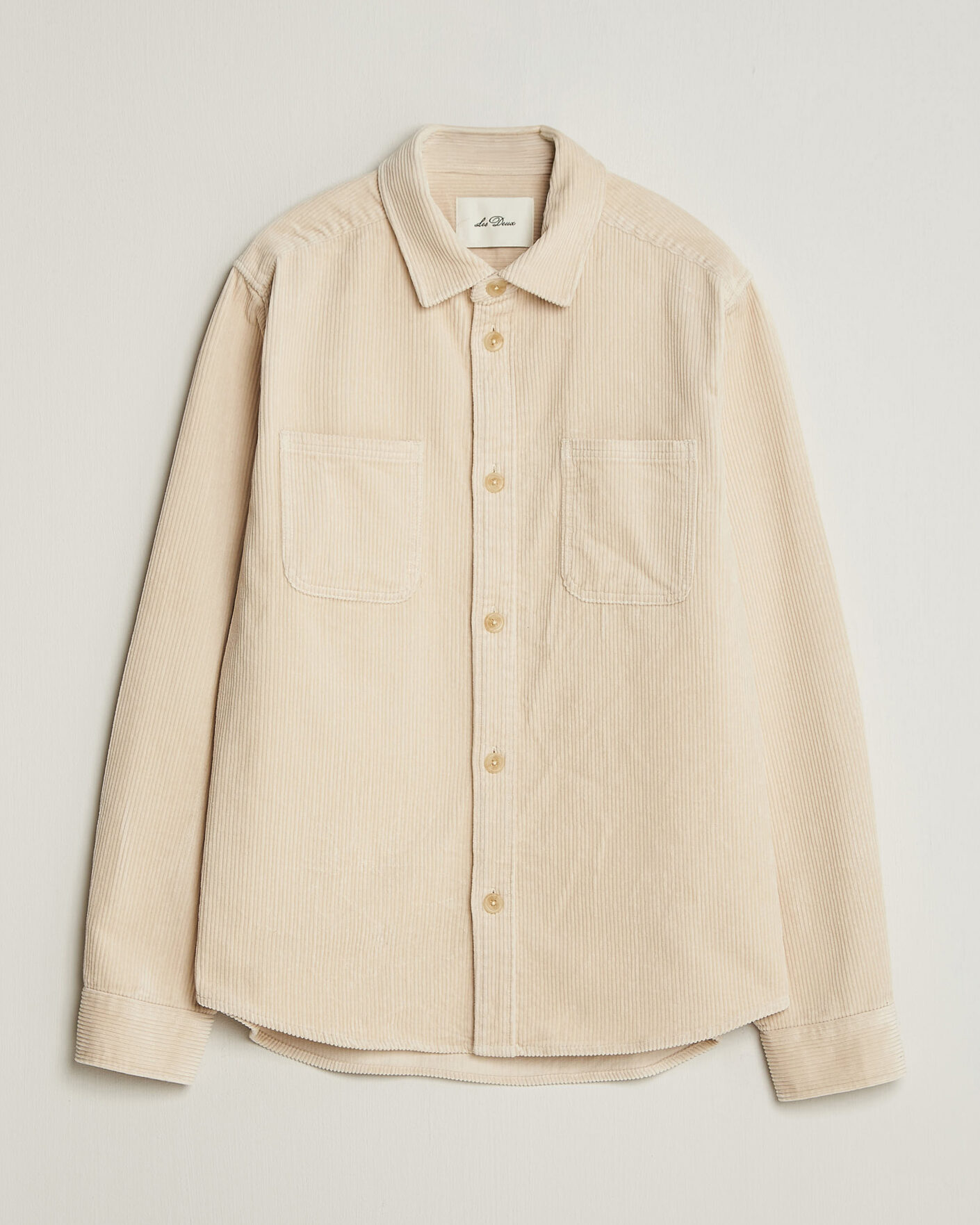 Hombres | Camisas | LES DEUX | Corduroy Overshirt Ivory