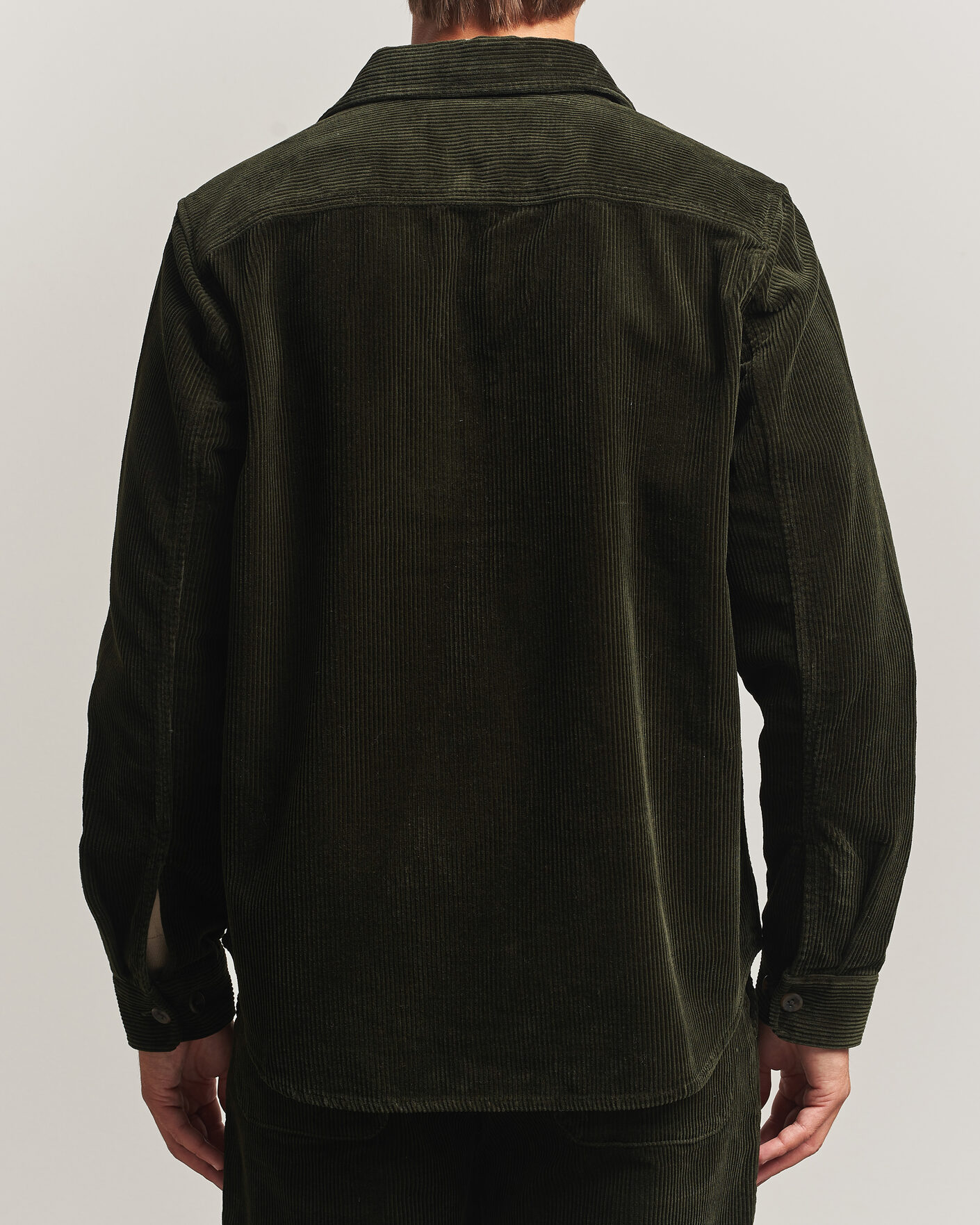 Hombres | Camisas | LES DEUX | Corduroy Overshirt Rosin Green
