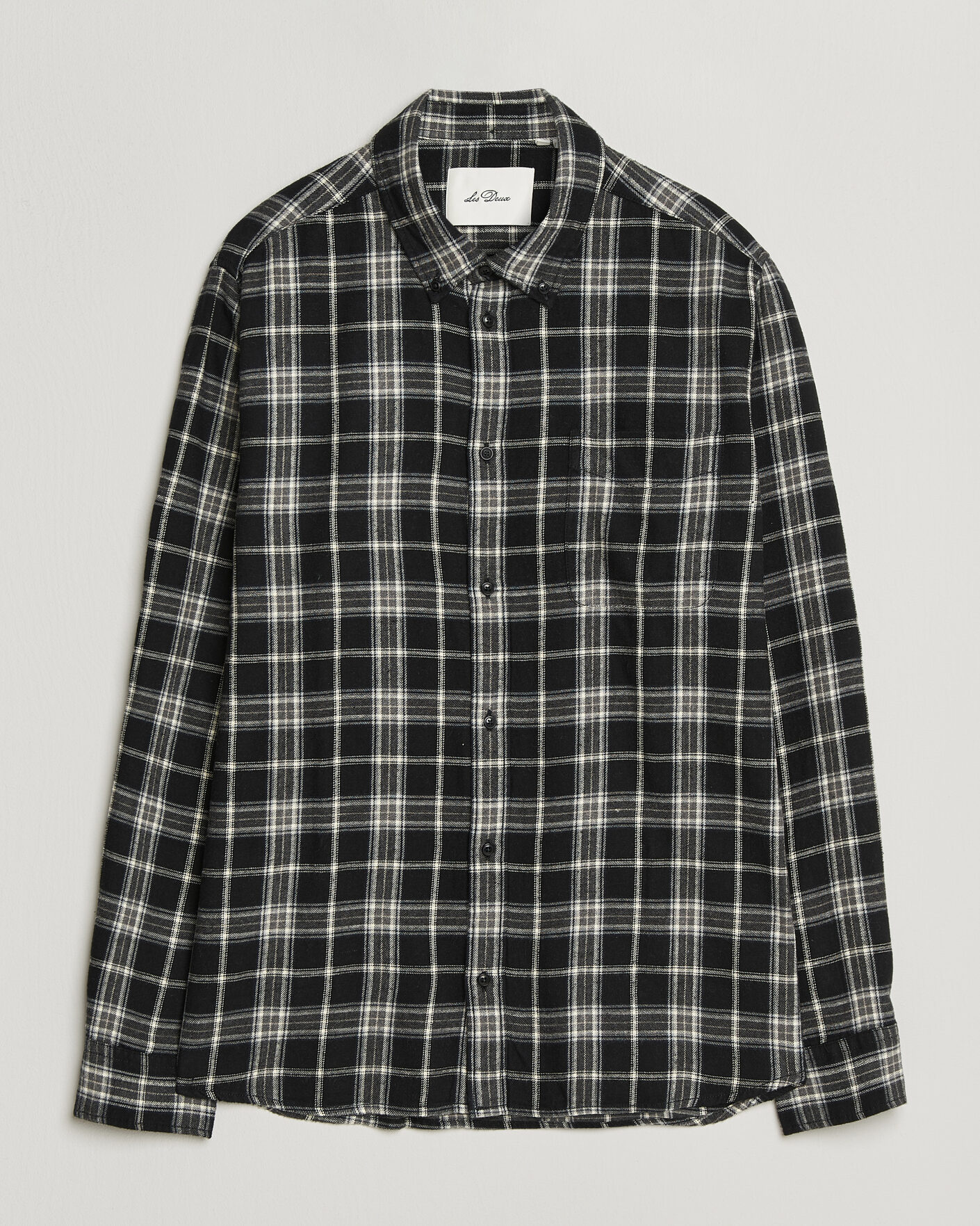 Hombres | Camisas | LES DEUX | Vintage Check Shirt Black