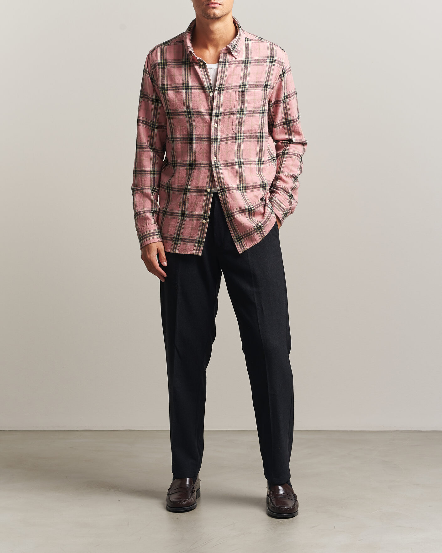 Hombres | Camisas | LES DEUX | Vintage Check Shirt India Ink