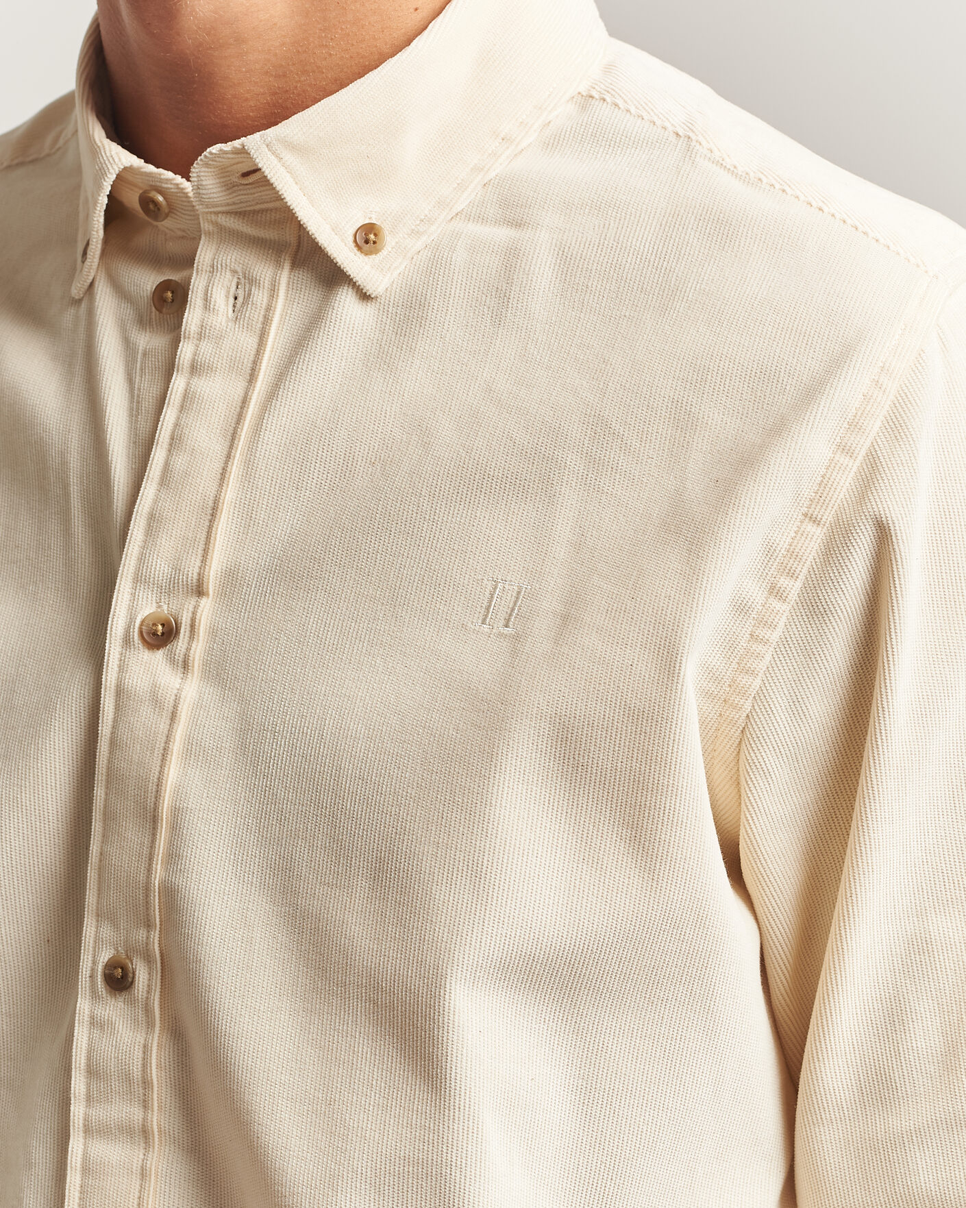 Hombres | Camisas | LES DEUX | Pinwale Corduroy Shirt Ivory